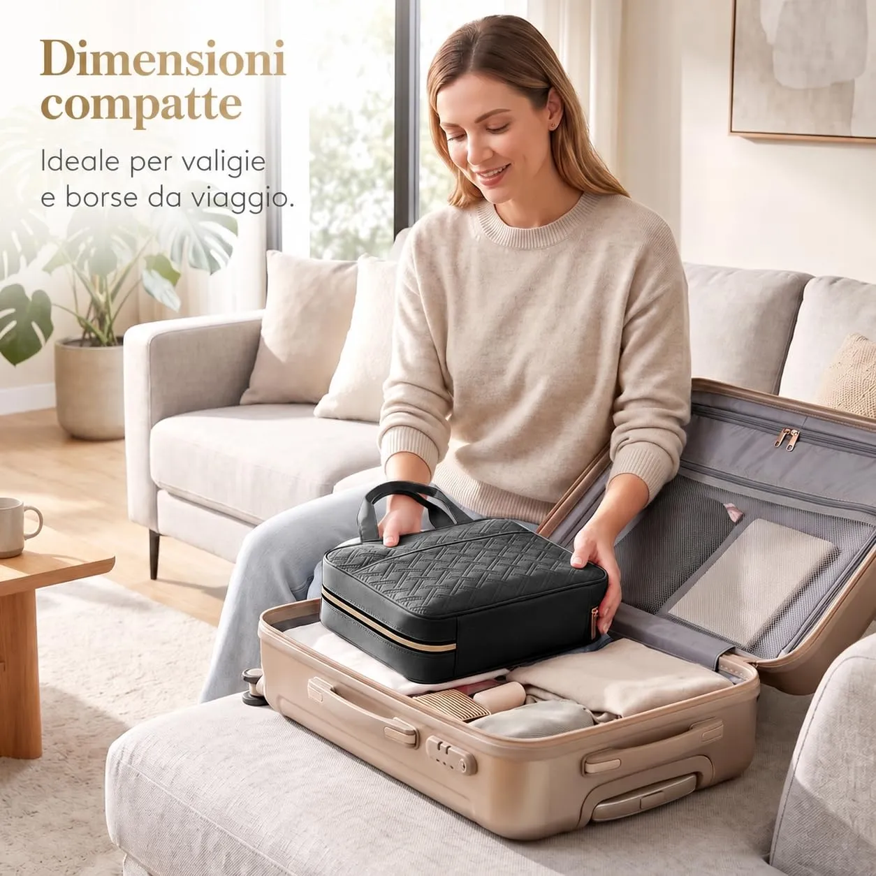 Lifewit Beauty Case da Viaggio, Trousse Trucchi Portatile, L - immagine 6