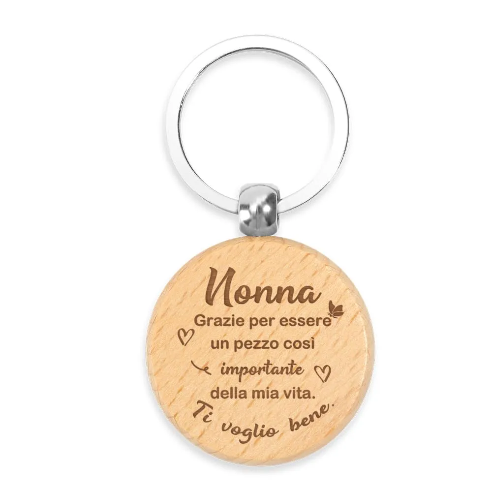 Generico Portachiavi in Legno per Nonna - immagine 1