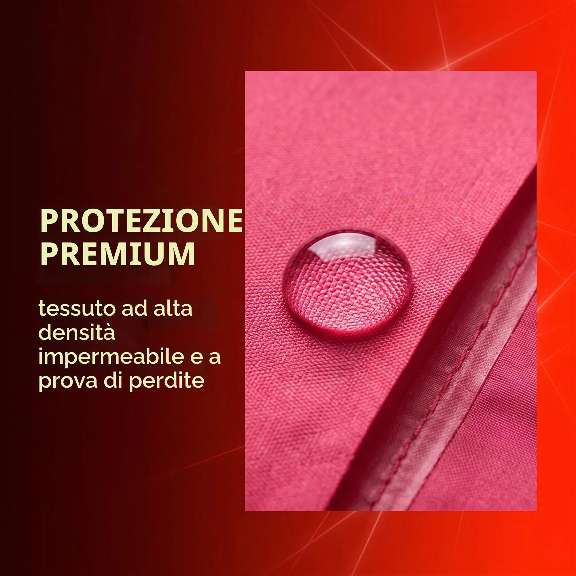 AEIXYA Coprizaino e Coprivaligia Impermeabile per Bambini e Ragazzi, Rosso Rosa, Taglia M - immagine 4
