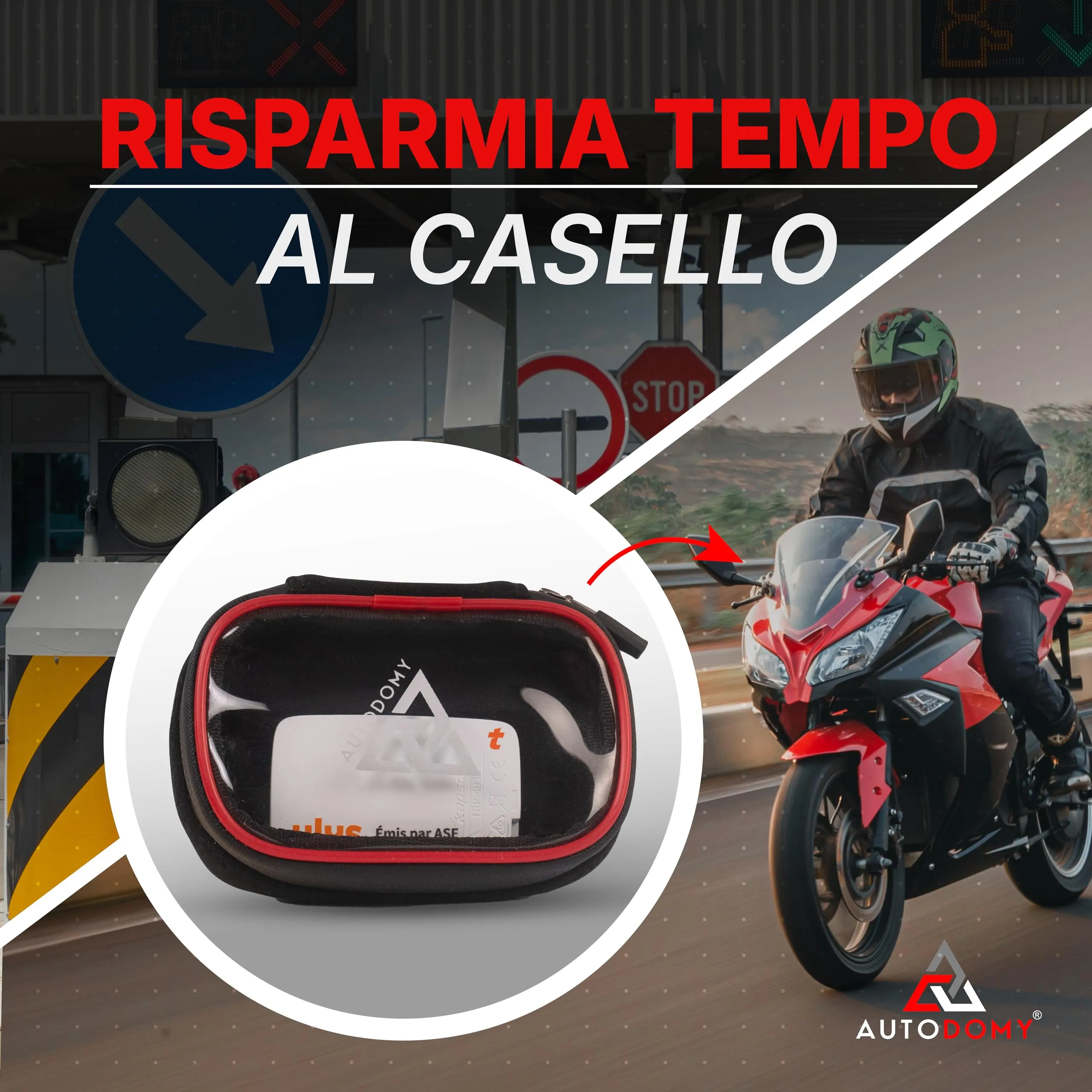 Autodomy Porta Telepas Moto Impermeabile 11.5x8 cm - immagine 2