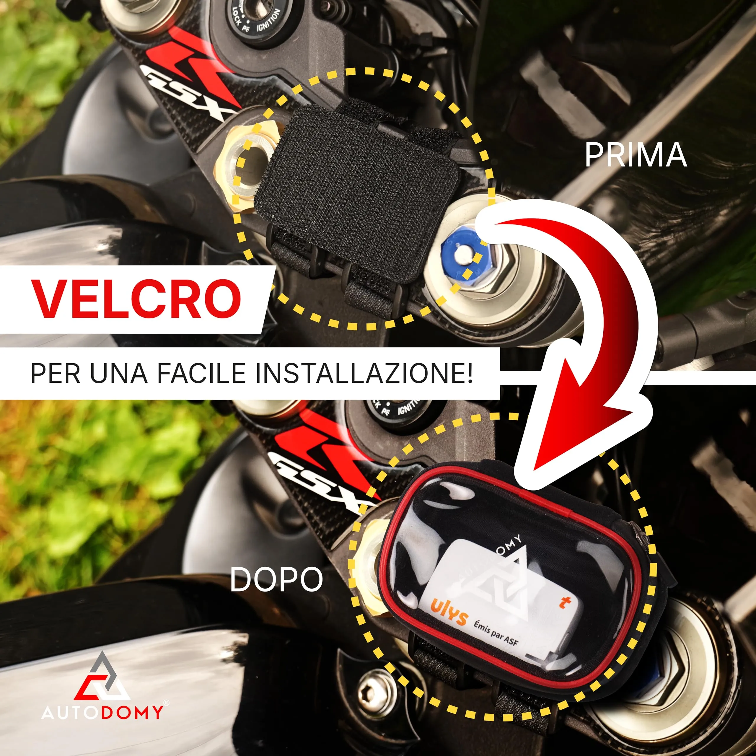 Autodomy Porta Telepas Moto Impermeabile 11.5x8 cm - immagine 3