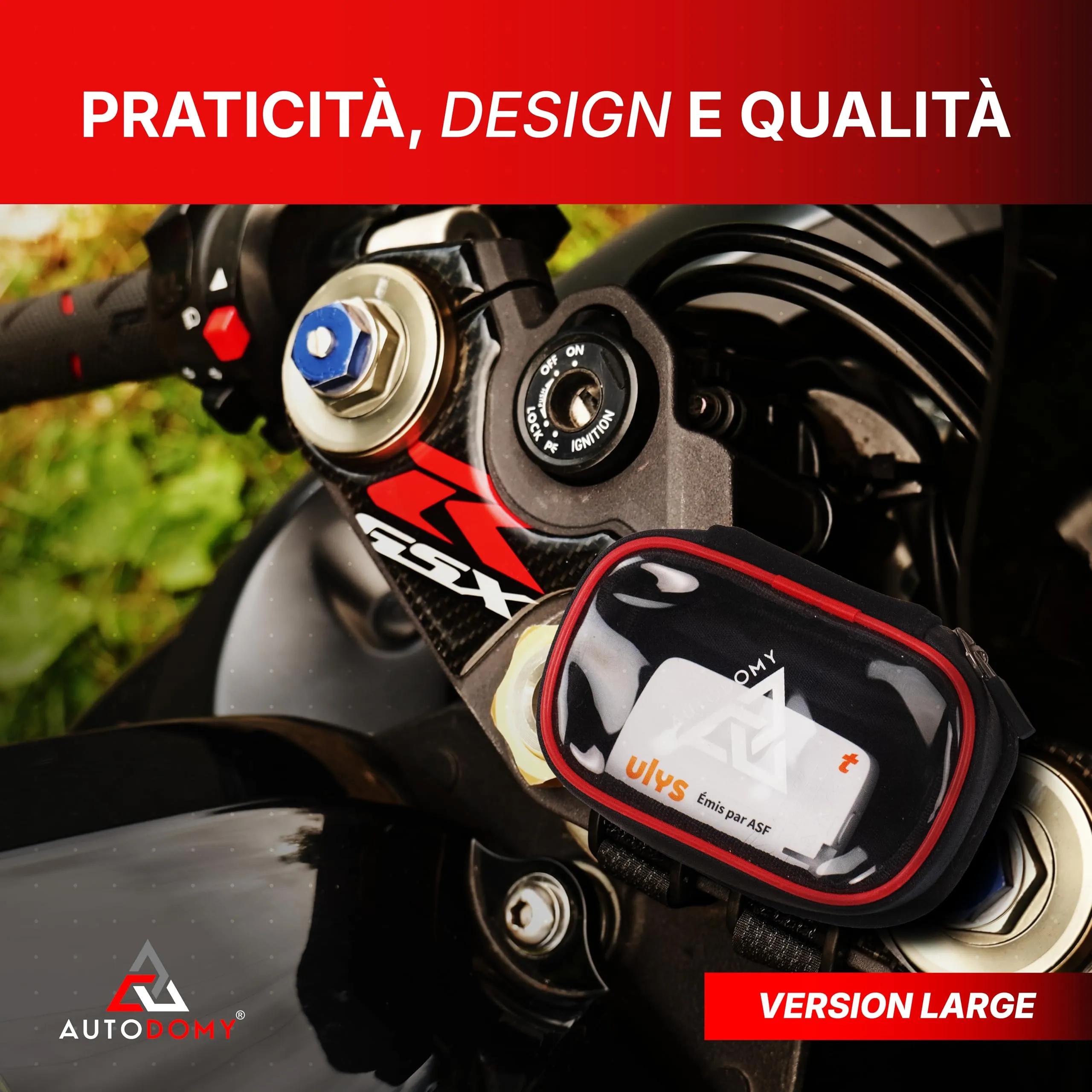Autodomy Porta Telepas Moto Impermeabile 11.5x8 cm - immagine 8