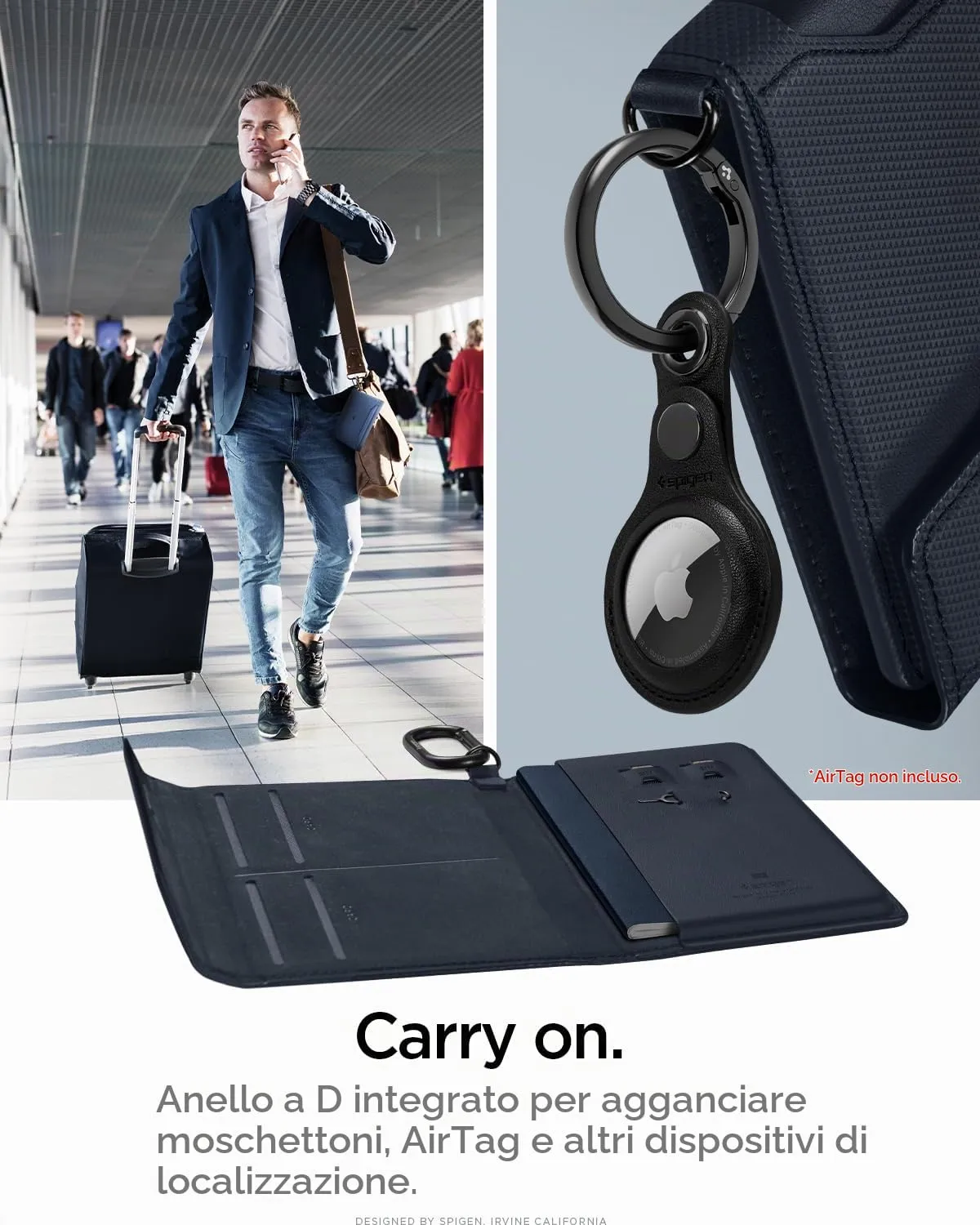 Spigen Porta passaporto RFID Portafoglio da Viaggio con 4 Slot - immagine 7