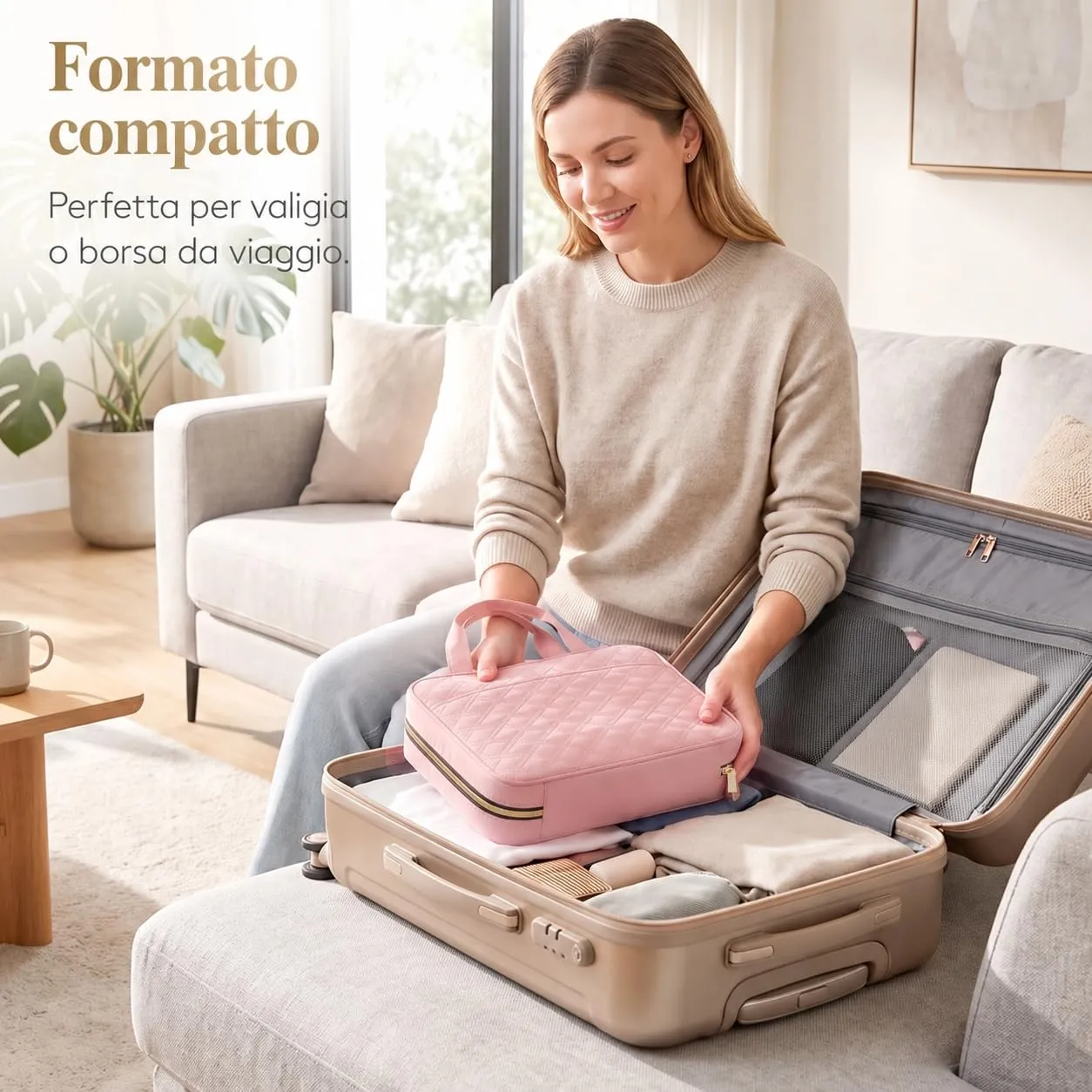 Lifewit Beauty Case da Viaggio, Trousse Trucchi Portatile, M/L - immagine 6