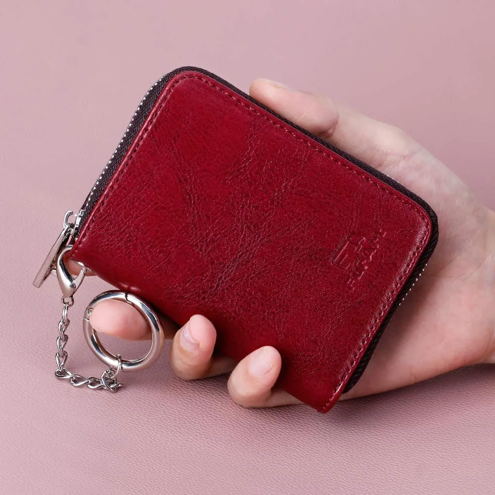 FurArt Porta Carte di Credito con Cerniera e Blocco RFID per Donna e Uomo - immagine 4