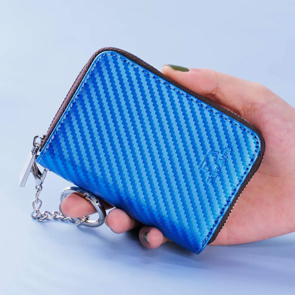 FurArt Porta Carte di Credito con Cerniera e Blocco RFID per Donna e Uomo - immagine 4