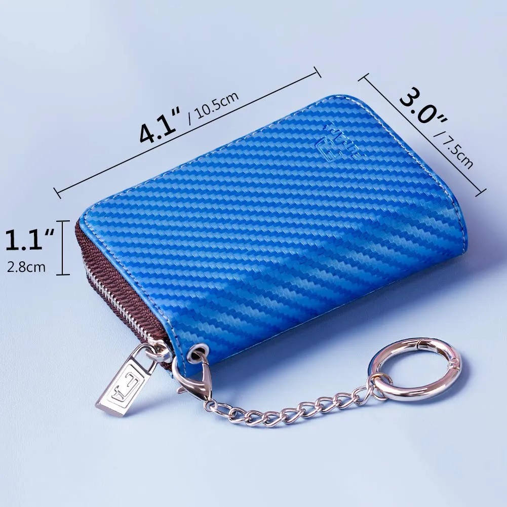 FurArt Porta Carte di Credito con Cerniera e Blocco RFID per Donna e Uomo - immagine 6