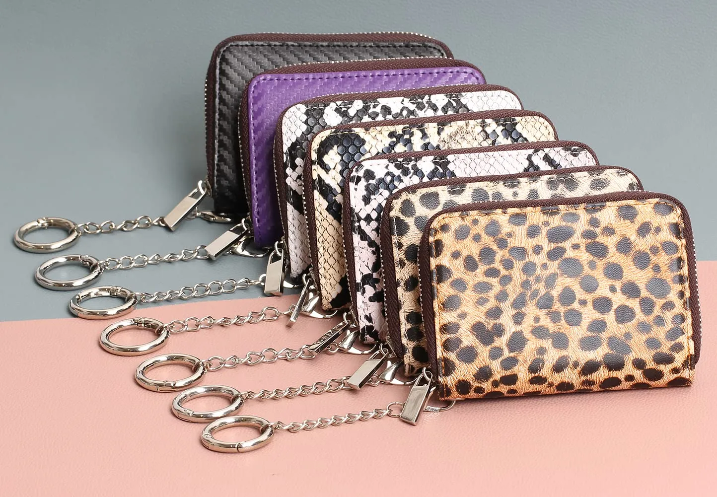 FurArt Porta Carte di Credito con Cerniera e Blocco RFID per Donna e Uomo - immagine 7