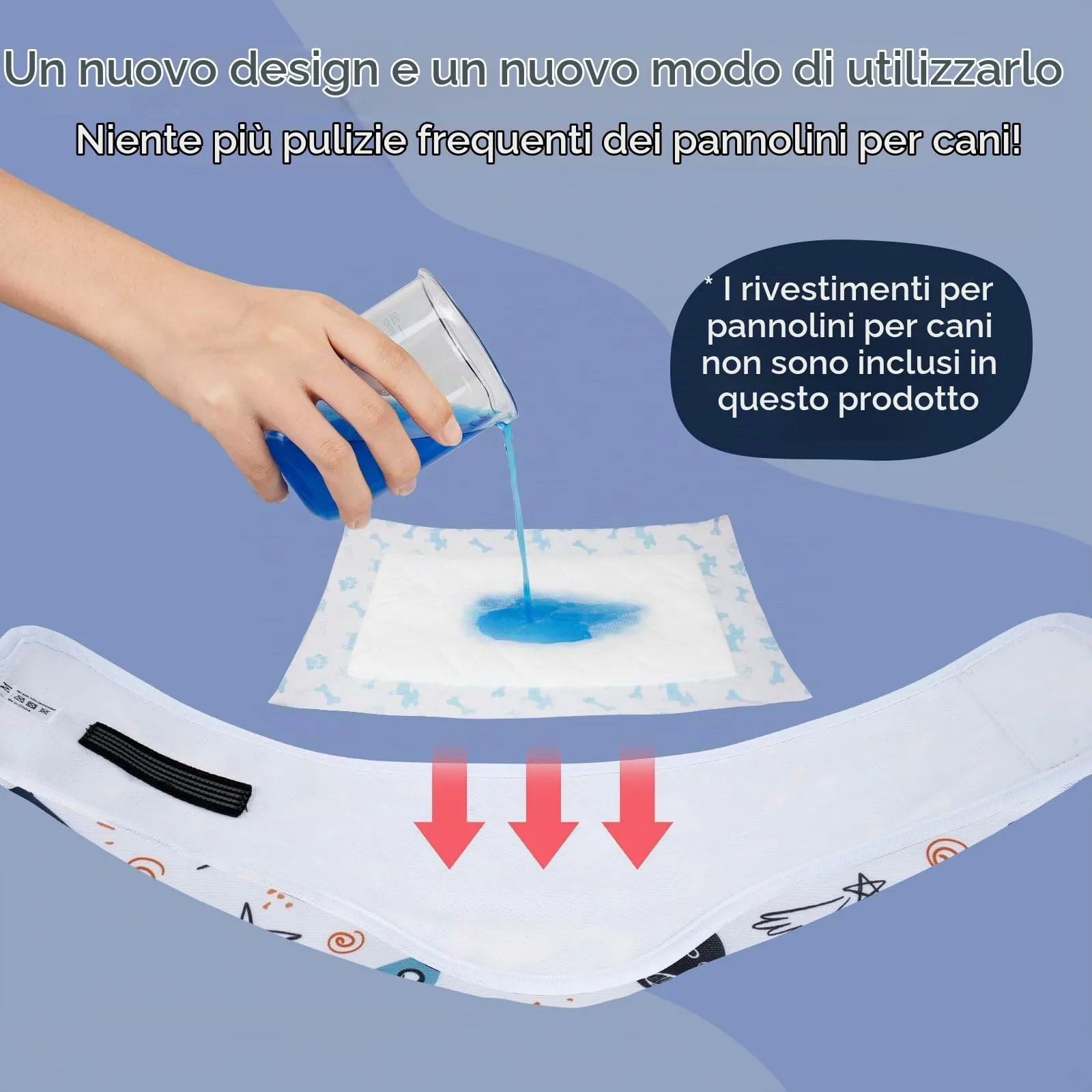 MICOOYO Pannolini Riutilizzabili per Cani Maschi, Fasce per Pancia Lavabili, Astronave, XS, Confezione da 3 - immagine 4