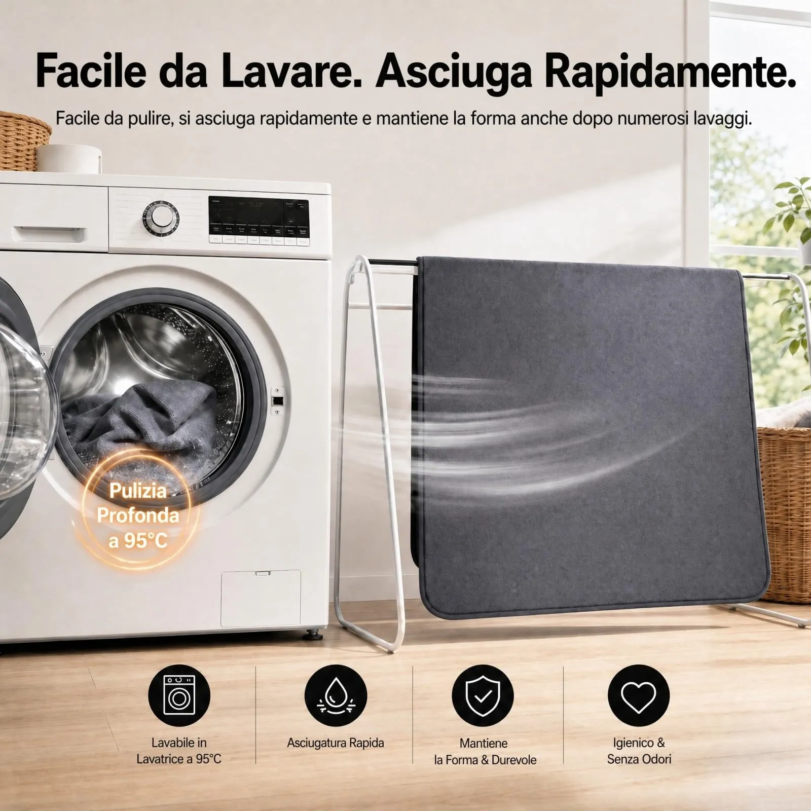 Mulyenwa Traversine Cani Lavabili e Riutilizzabili 60x90 cm, 2 Pezzi - immagine 5
