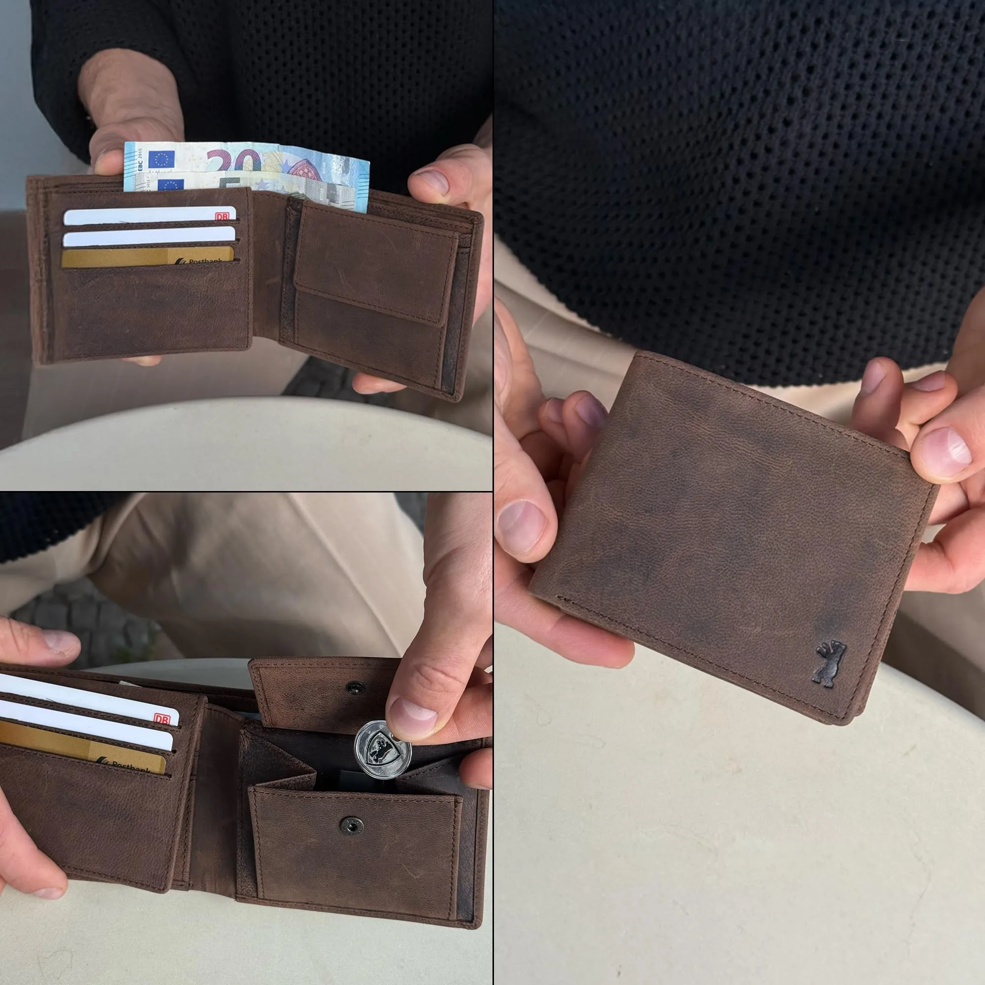 Berliner Bags Portafoglio Peter Uomo con Porta Carte e Portamonete RFID - immagine 6