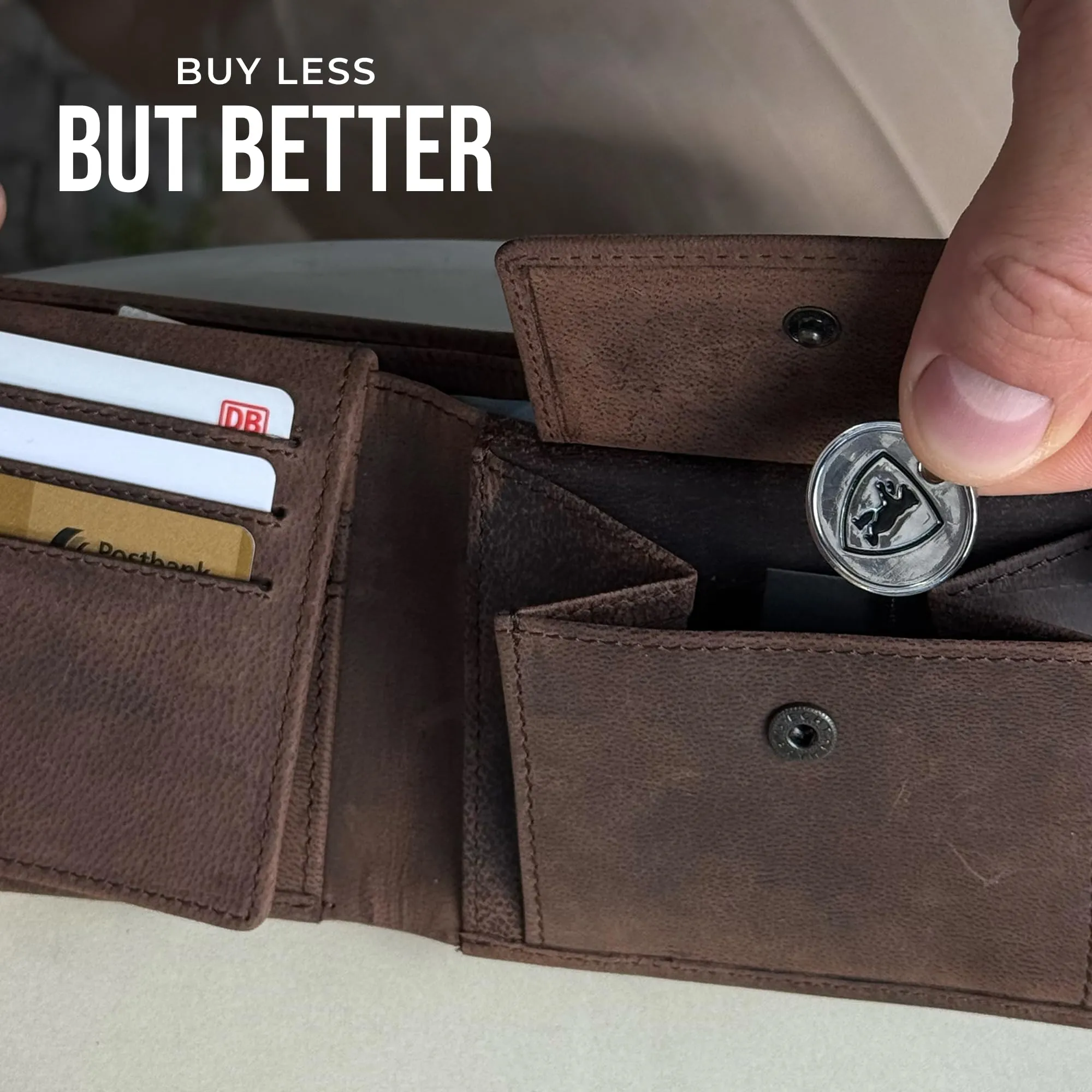 Berliner Bags Portafoglio Peter Uomo con Porta Carte e Portamonete RFID - immagine 9