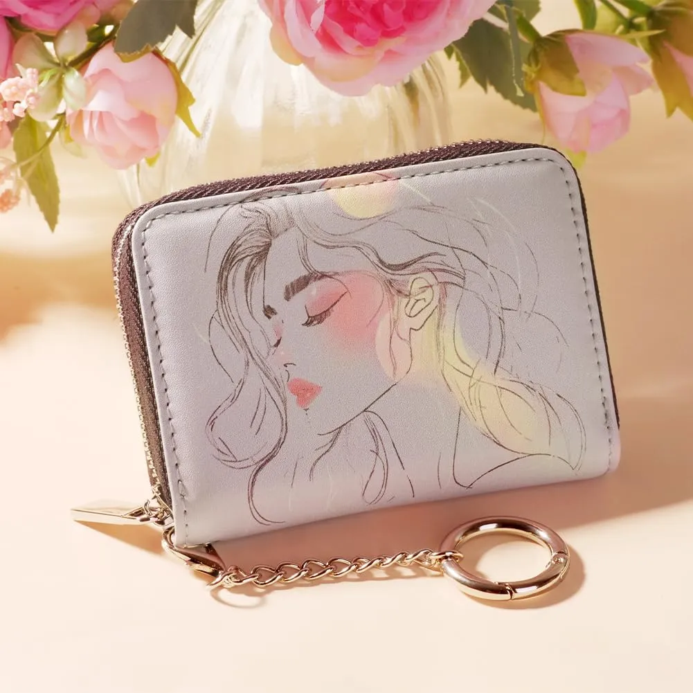 FurArt Portafoglio con Cerniera da Donna con Blocco RFID, Small - immagine 2