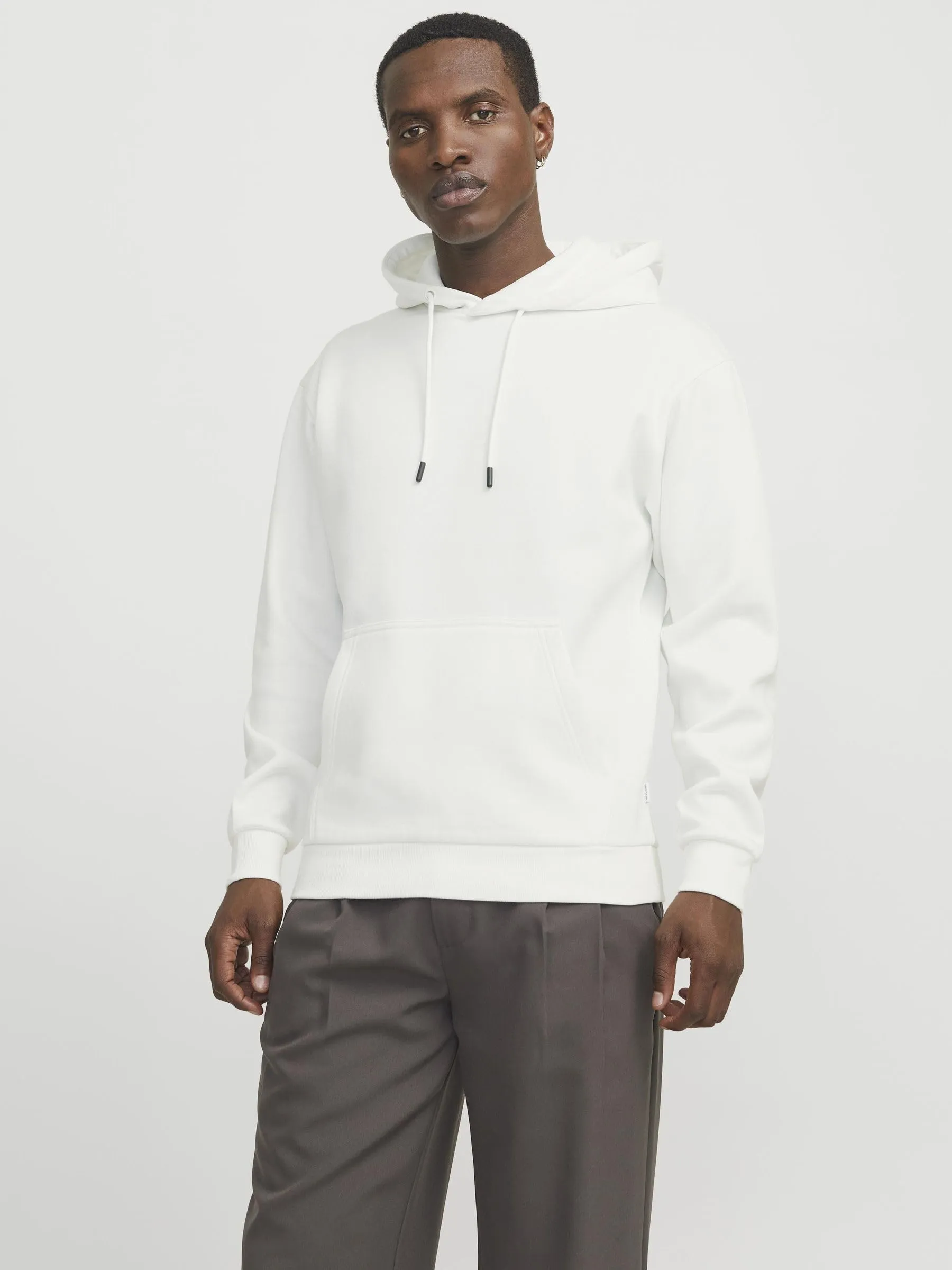 Jack & Jones Felpa con Cappuccio Basic JJEBRADLEY da Uomo, Bianco, XXL - immagine 2