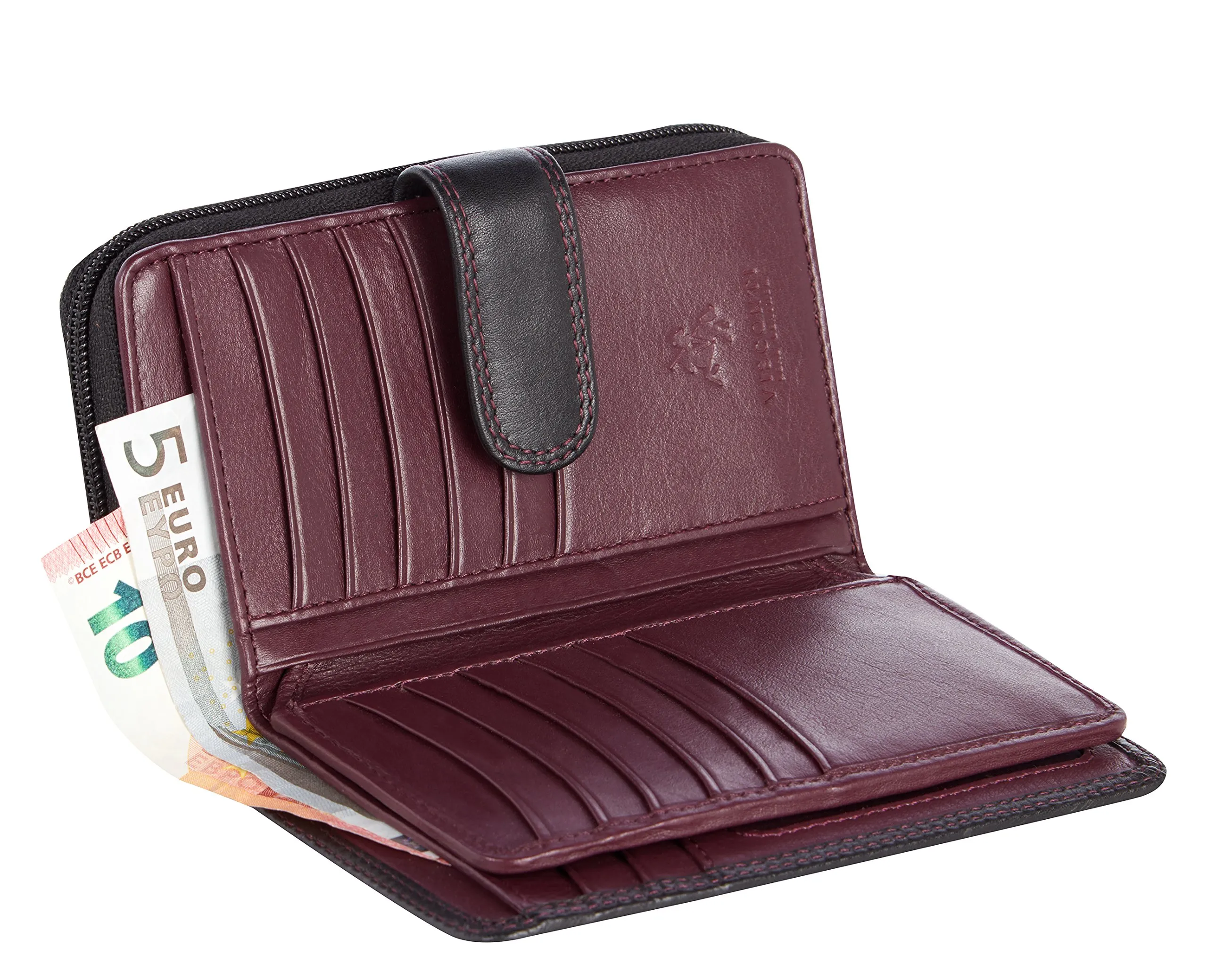 Visconti Portafoglio Donna in Pelle CD22 con Protezione RFID - Bordeaux - immagine 4