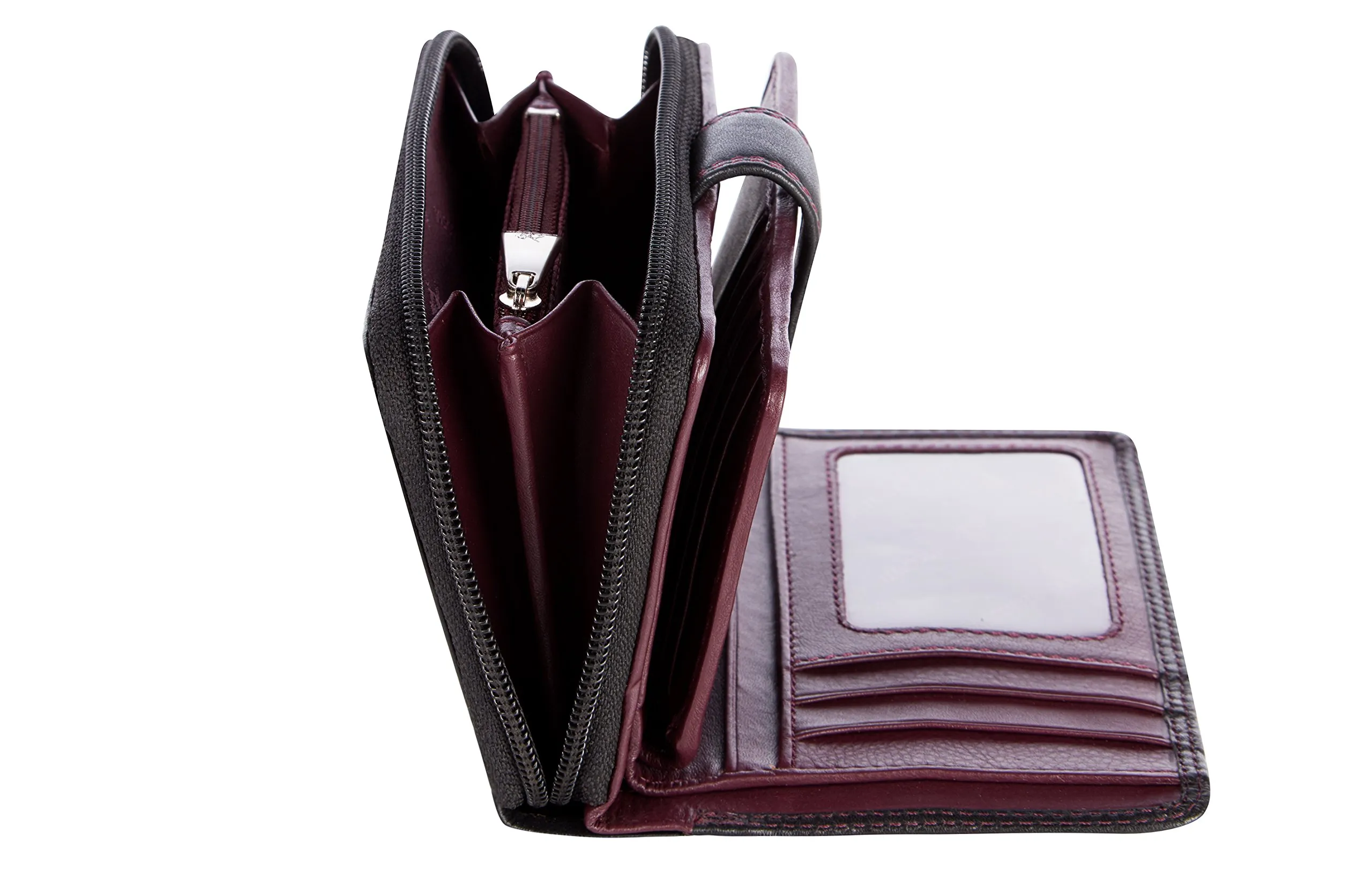 Visconti Portafoglio Donna in Pelle CD22 con Protezione RFID - Bordeaux - immagine 5
