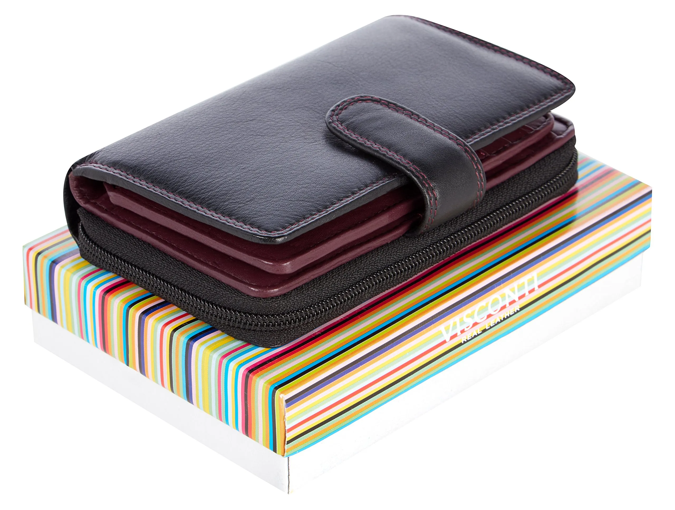 Visconti Portafoglio Donna in Pelle CD22 con Protezione RFID - Bordeaux - immagine 6
