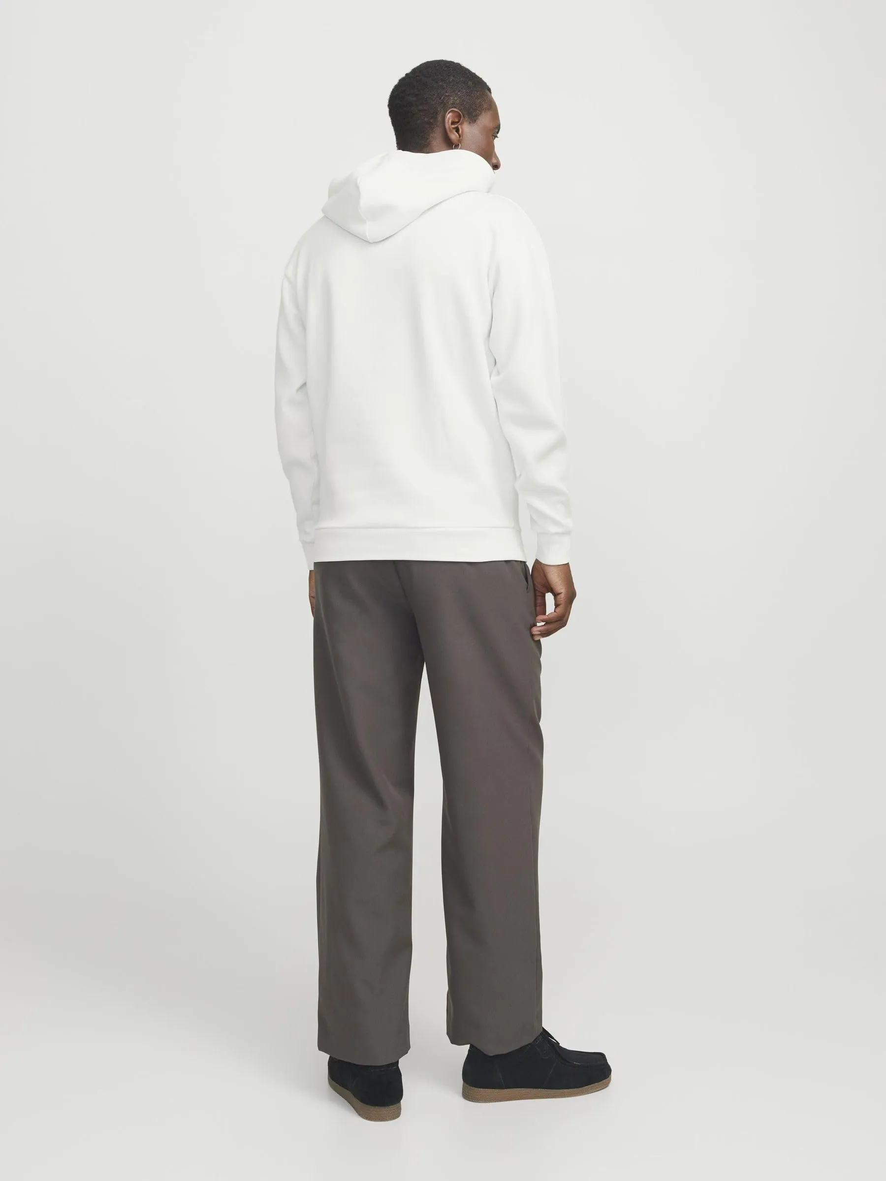 JACK & JONES Felpa con Cappuccio Basic JJEBRADLEY da Uomo, Bianco, M - immagine 3