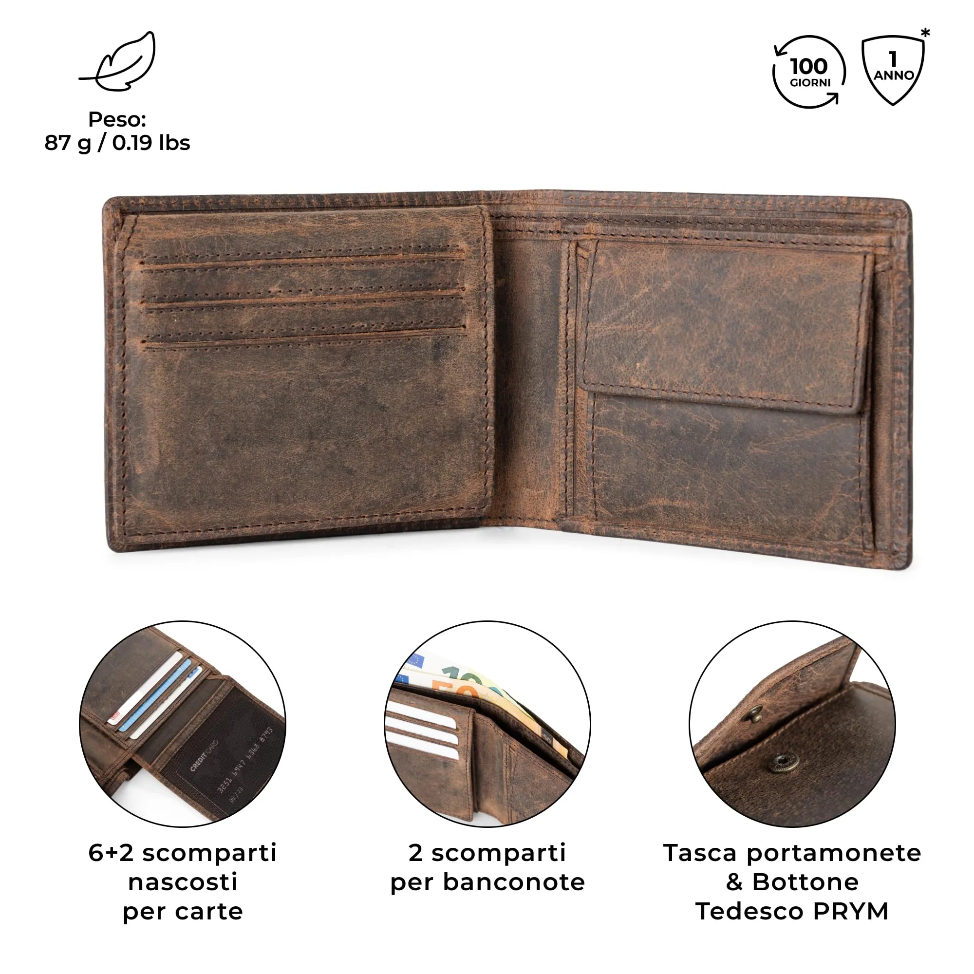 Berliner Bags Portafoglio Peter Uomo in Pelle con RFID - immagine 3