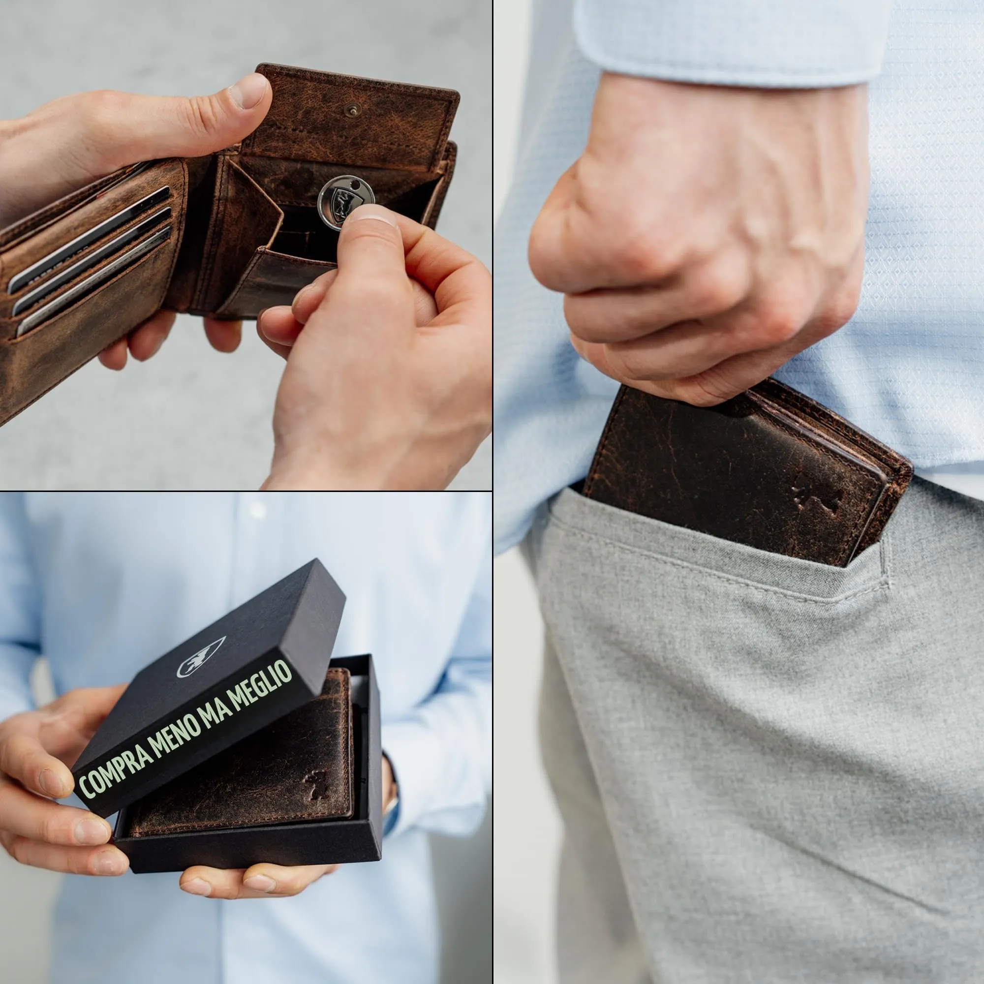 Berliner Bags Portafoglio Peter Uomo in Pelle con RFID - immagine 6