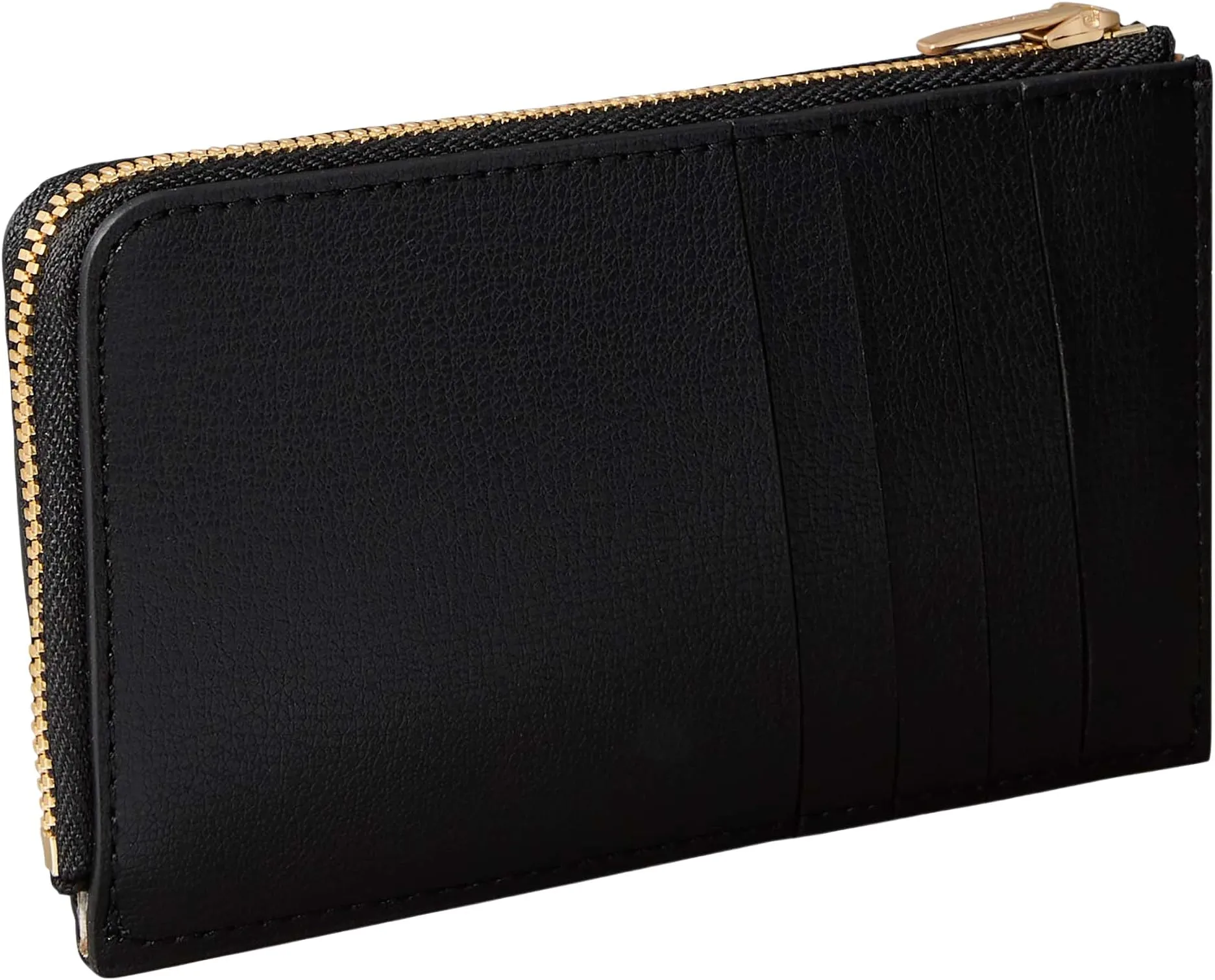 Calvin Klein Logo Zip Card Case, Nero (Black/Toasted Coconut) - immagine 2