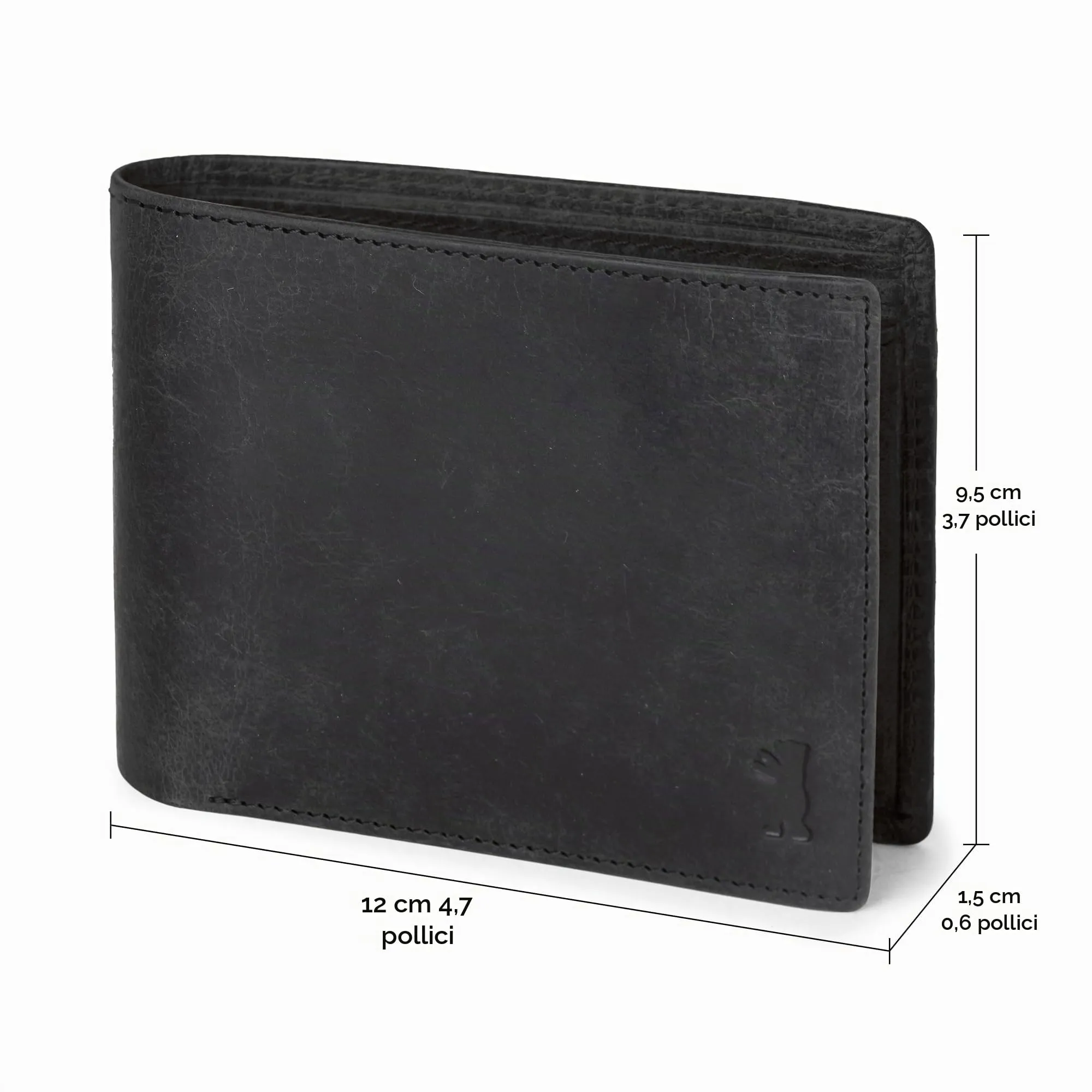 Berliner Bags Portafoglio Peter Uomo in Pelle con Porta Carte e Portamonete RFID - immagine 8