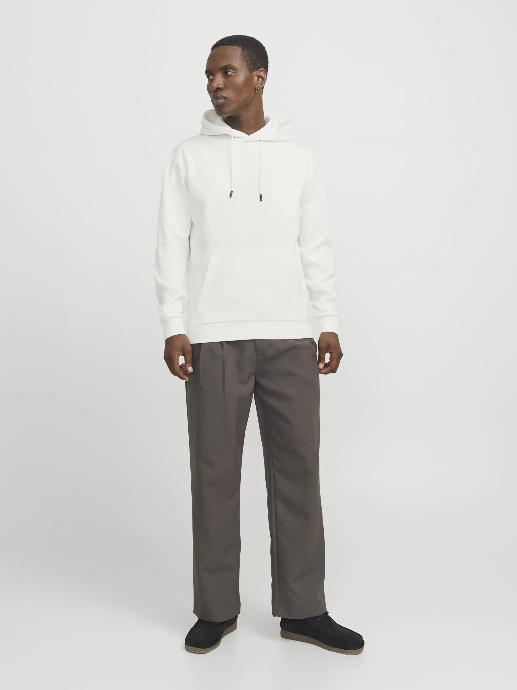 Jack & Jones Felpa con Cappuccio Basic JJEBRADLEY Uomo, Bianco, XL - immagine 4
