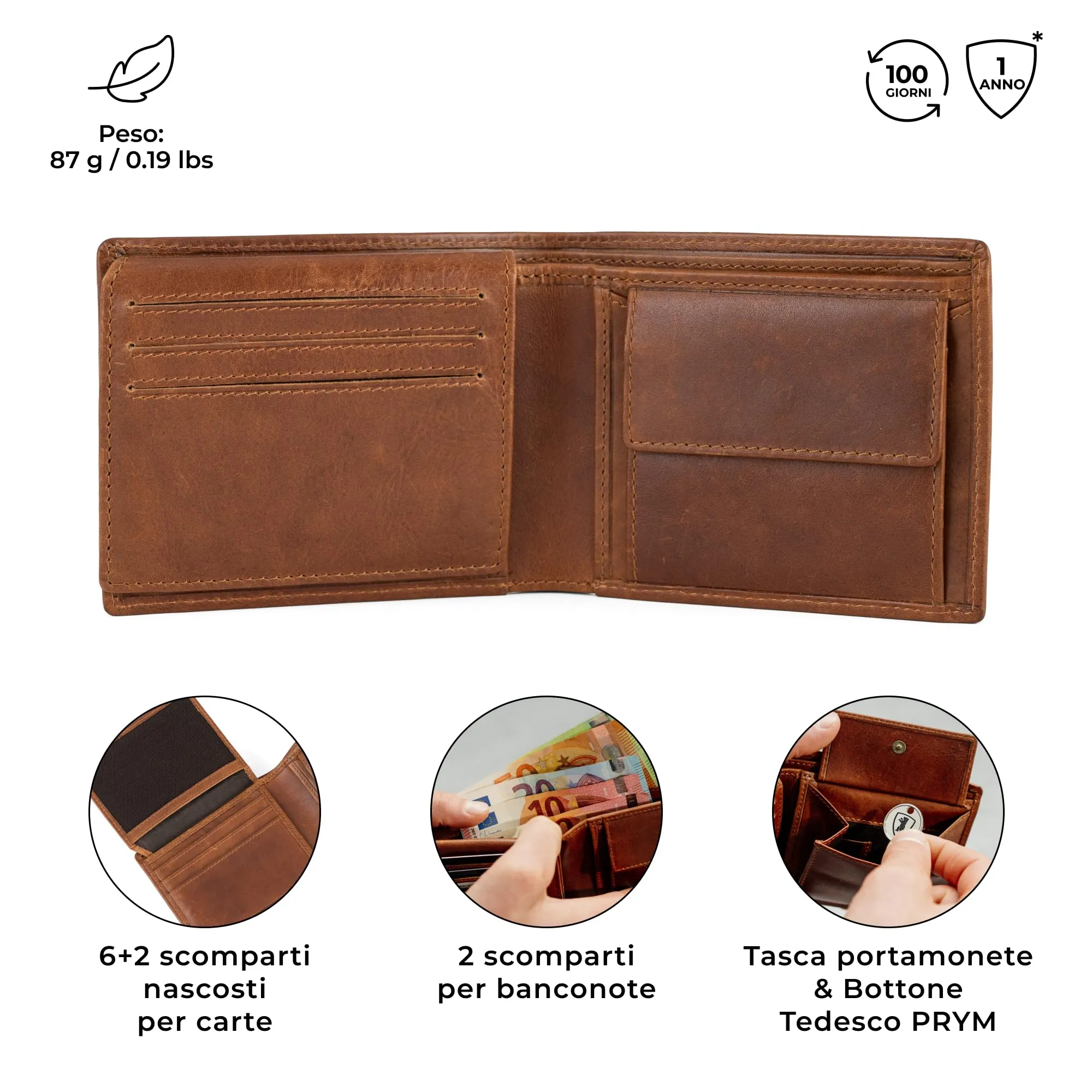 Berliner Bags Portafoglio Peter Uomo in Pelle con RFID - immagine 3