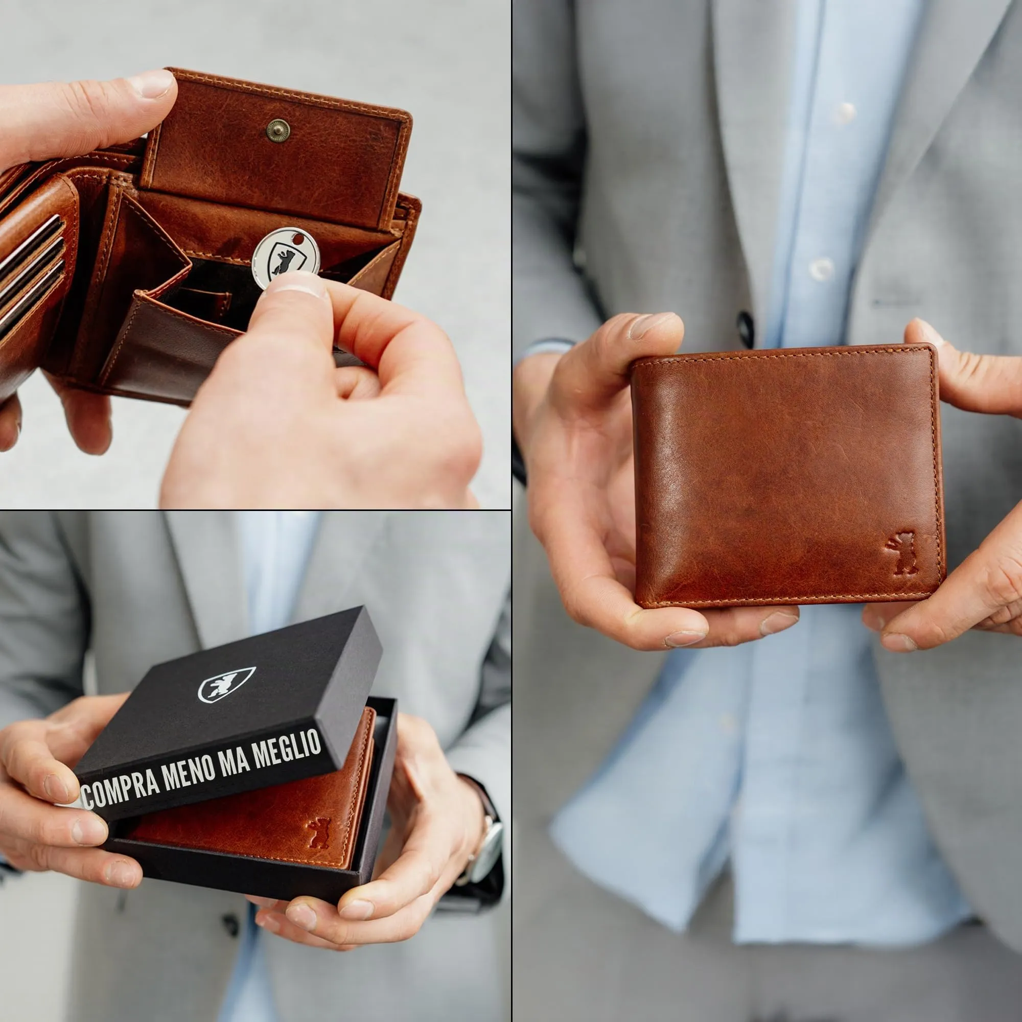 Berliner Bags Portafoglio Peter Uomo in Pelle con RFID - immagine 6