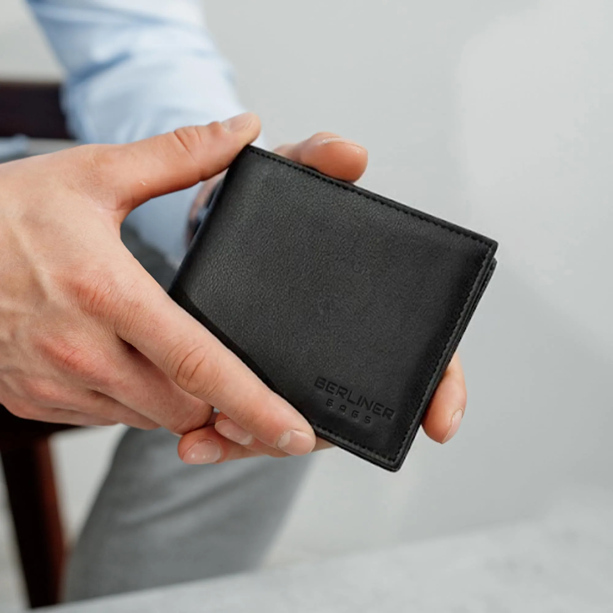 Berliner Bags Portafoglio Peter Uomo in Pelle con RFID e Porta Carte - immagine 2