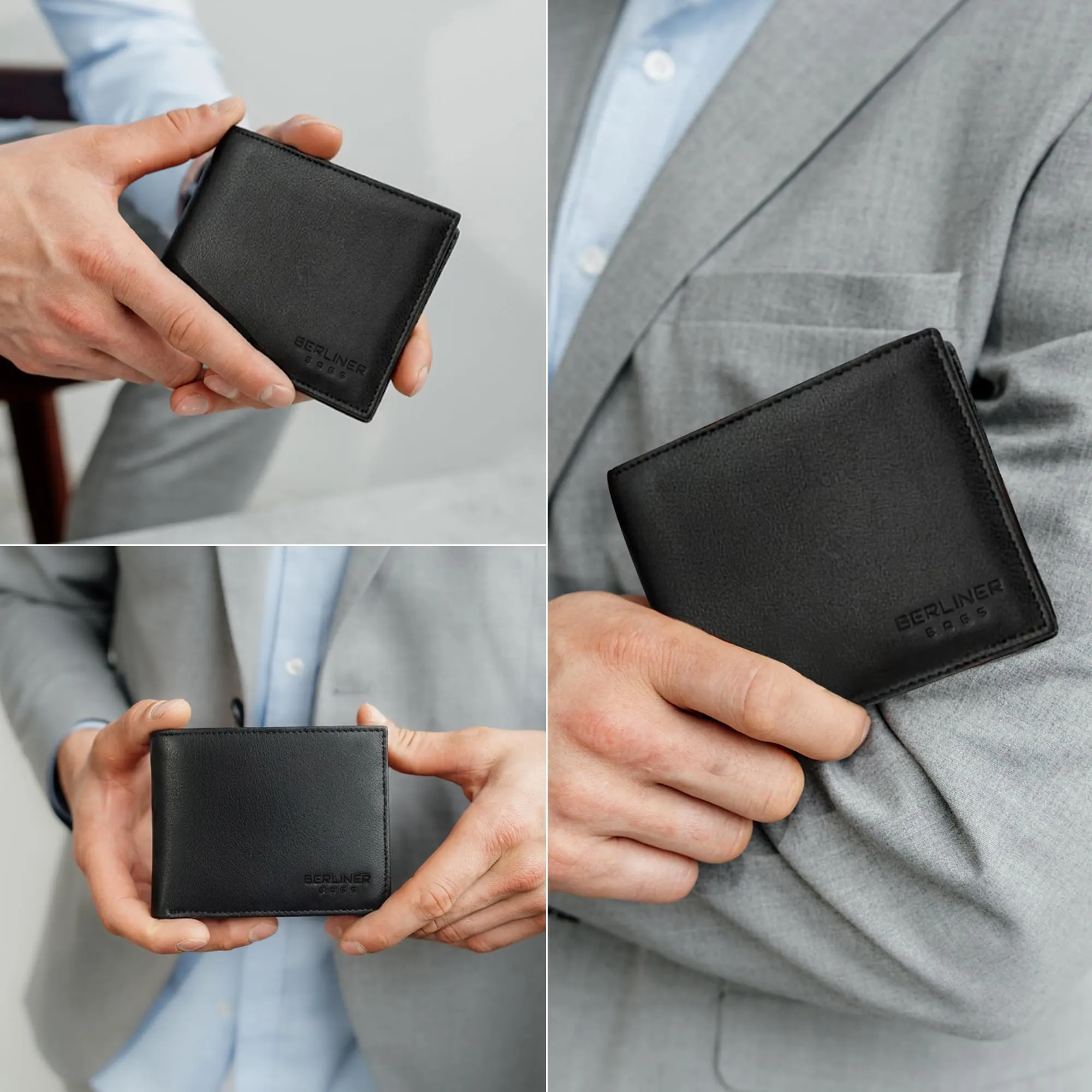 Berliner Bags Portafoglio Peter Uomo in Pelle con RFID e Porta Carte - immagine 9