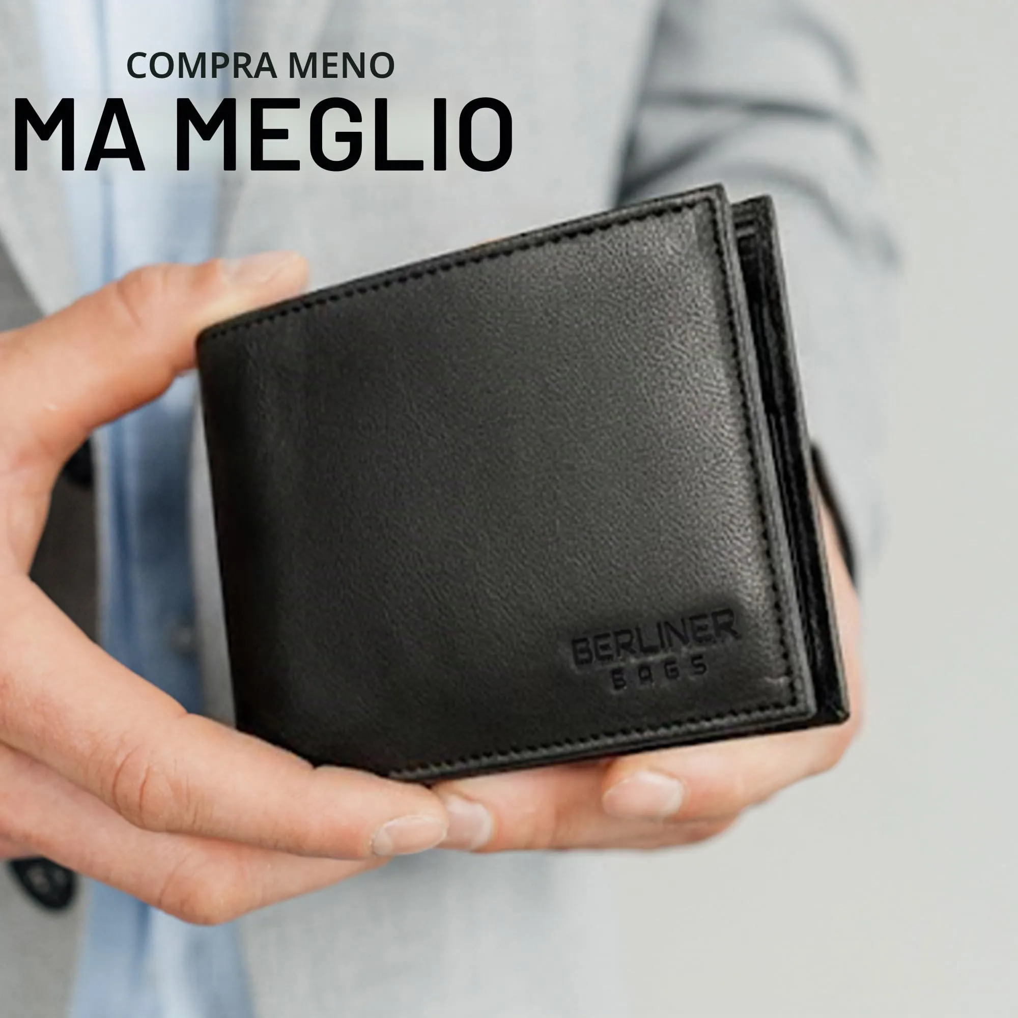 Berliner Bags Portafoglio Peter Uomo in Pelle con RFID e Porta Carte - immagine 10