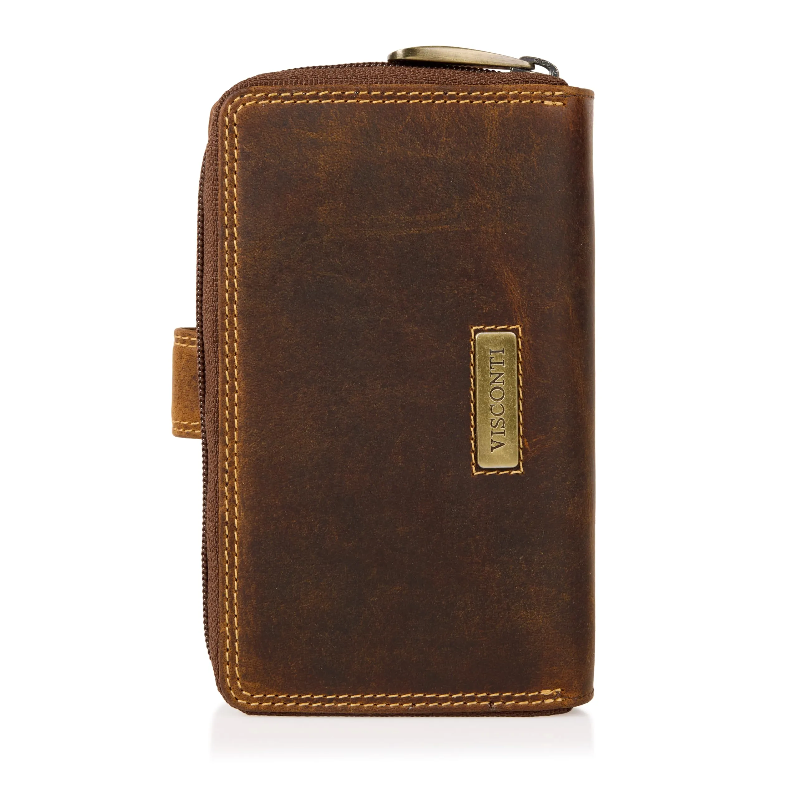 Visconti R13 Oil Tan Colorado Combination Leather Bi-fold Women's Purse, RFID, Multicoloured, CD-22 - immagine 9