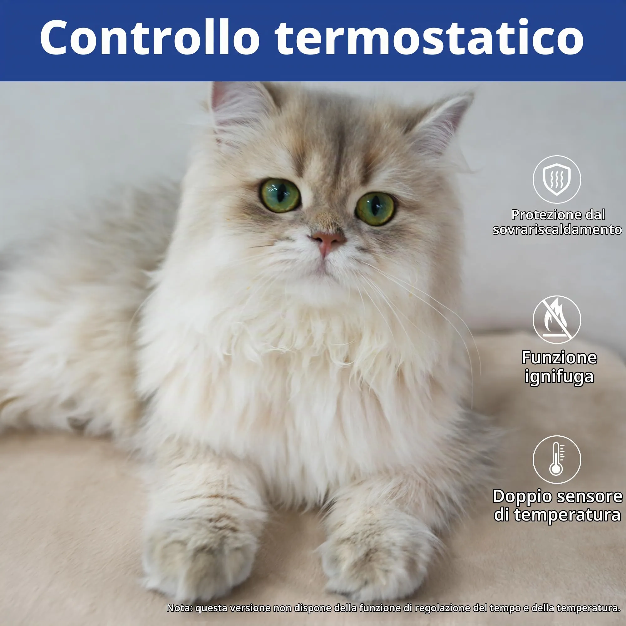 NICREW Tappetino Riscaldante per Gatti e Cani, Temperatura Regolabile, 70 x 40 cm, Cachi - immagine 7