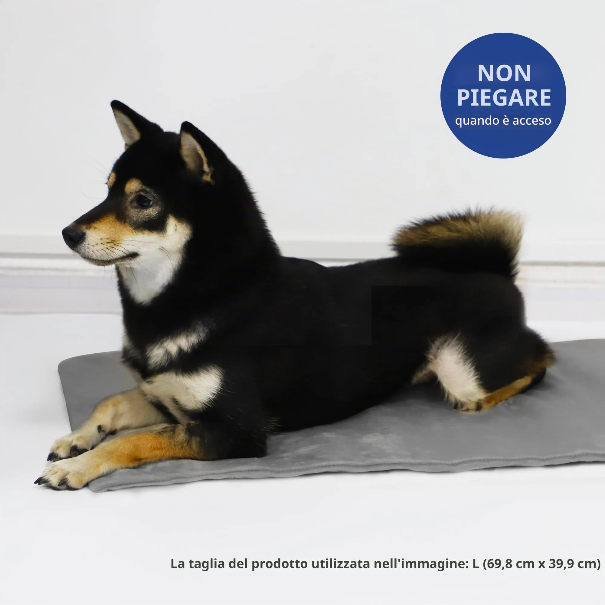 NICREW Tappetino Riscaldante per Cani e Gatti, Temperatura Regolabile, 70 x 40 cm, Grigio - immagine 7