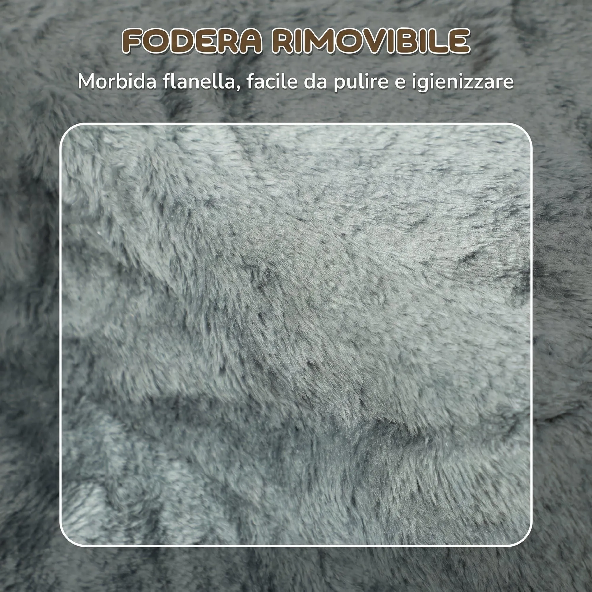 PawHut Scala per Cani e Gatti a 3 Gradini, 46x35x35 cm, Grigio Chiaro - immagine 5