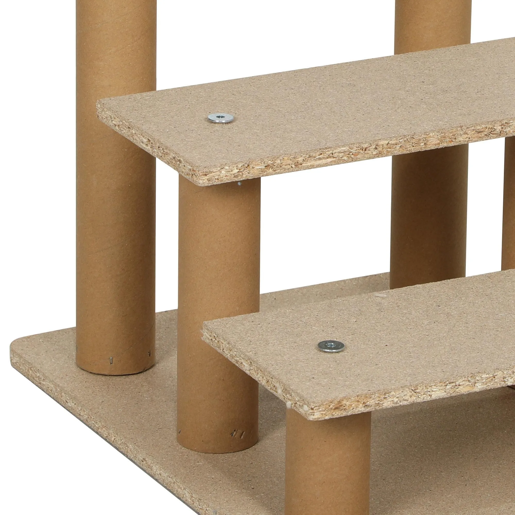 PawHut Scala per Cani e Gatti a 3 Gradini, 46x35x35 cm, Grigio Chiaro - immagine 9