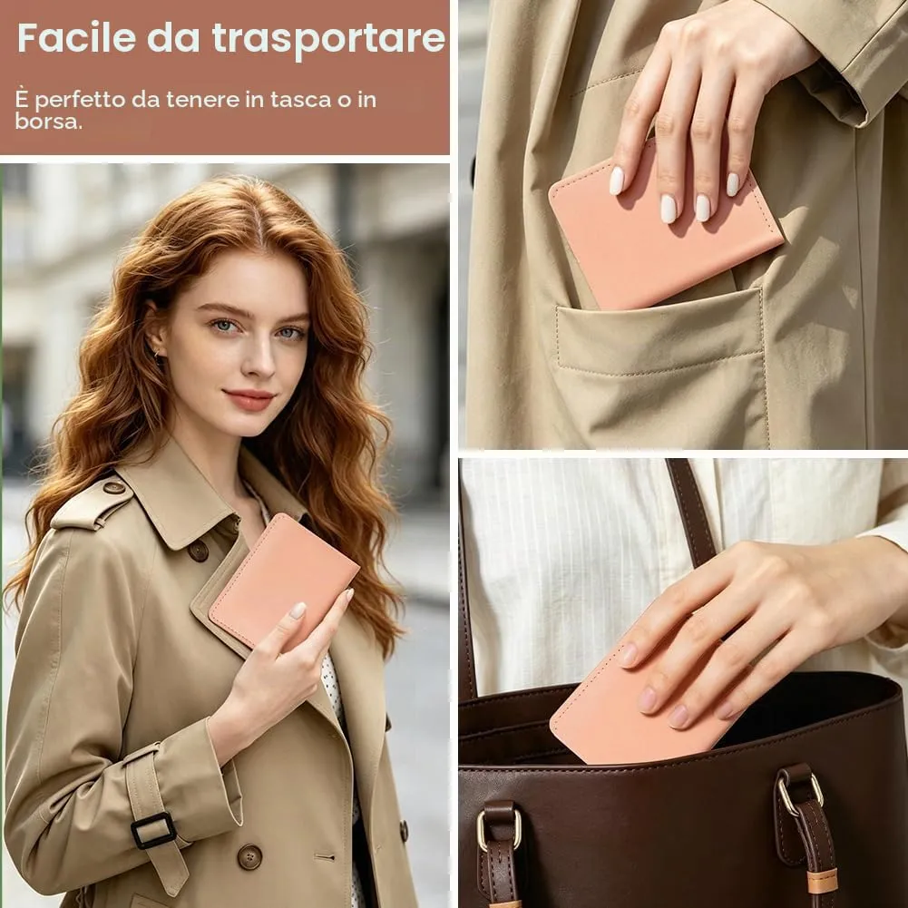 HOTUT Portamonete Piccolo in PVC per Carte di Credito e Documenti, Portafoglio da Viaggio Compatto - immagine 6