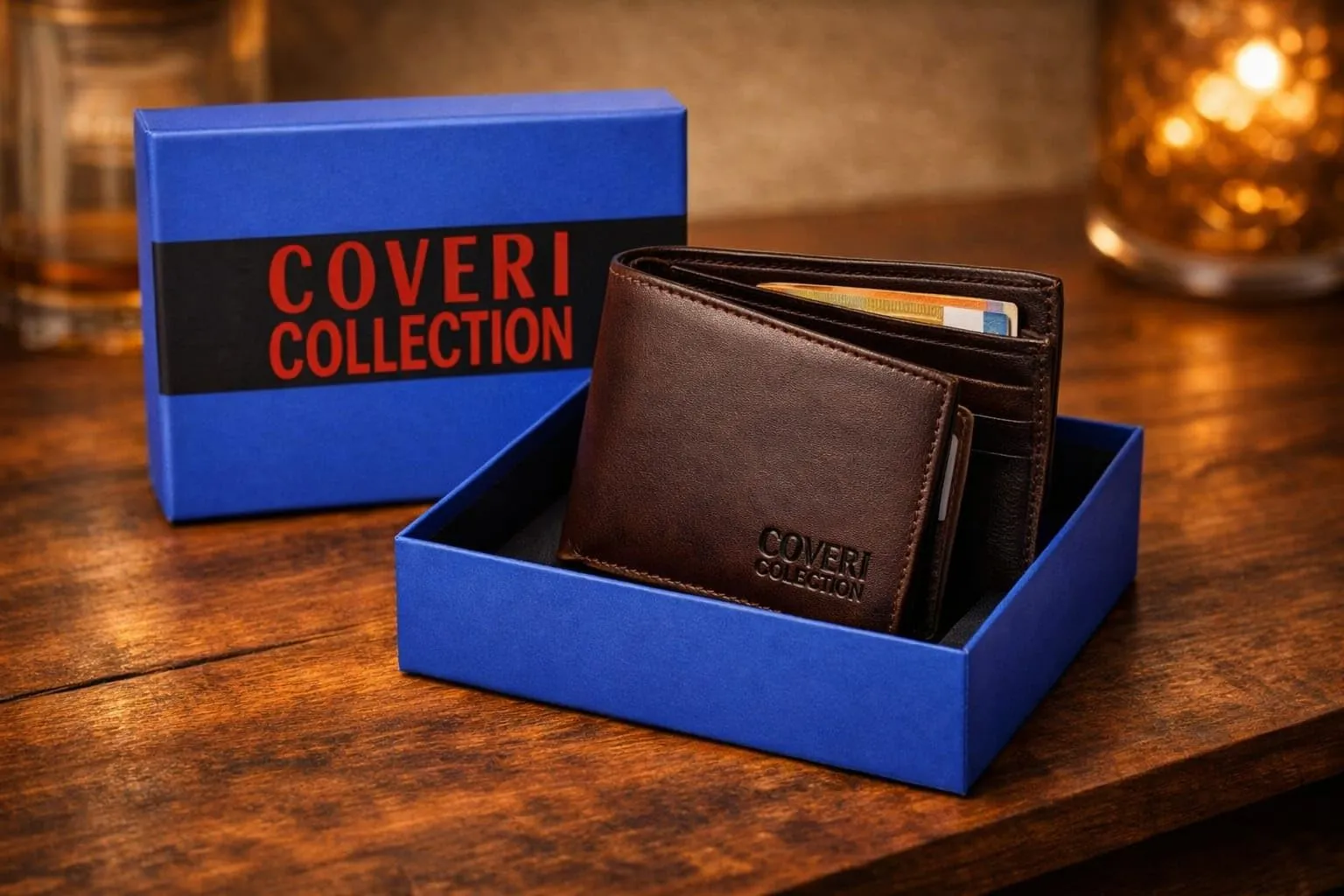 COVERI COLLECTION Portafoglio Uomo in Vera Pelle Testa di moro - immagine 2