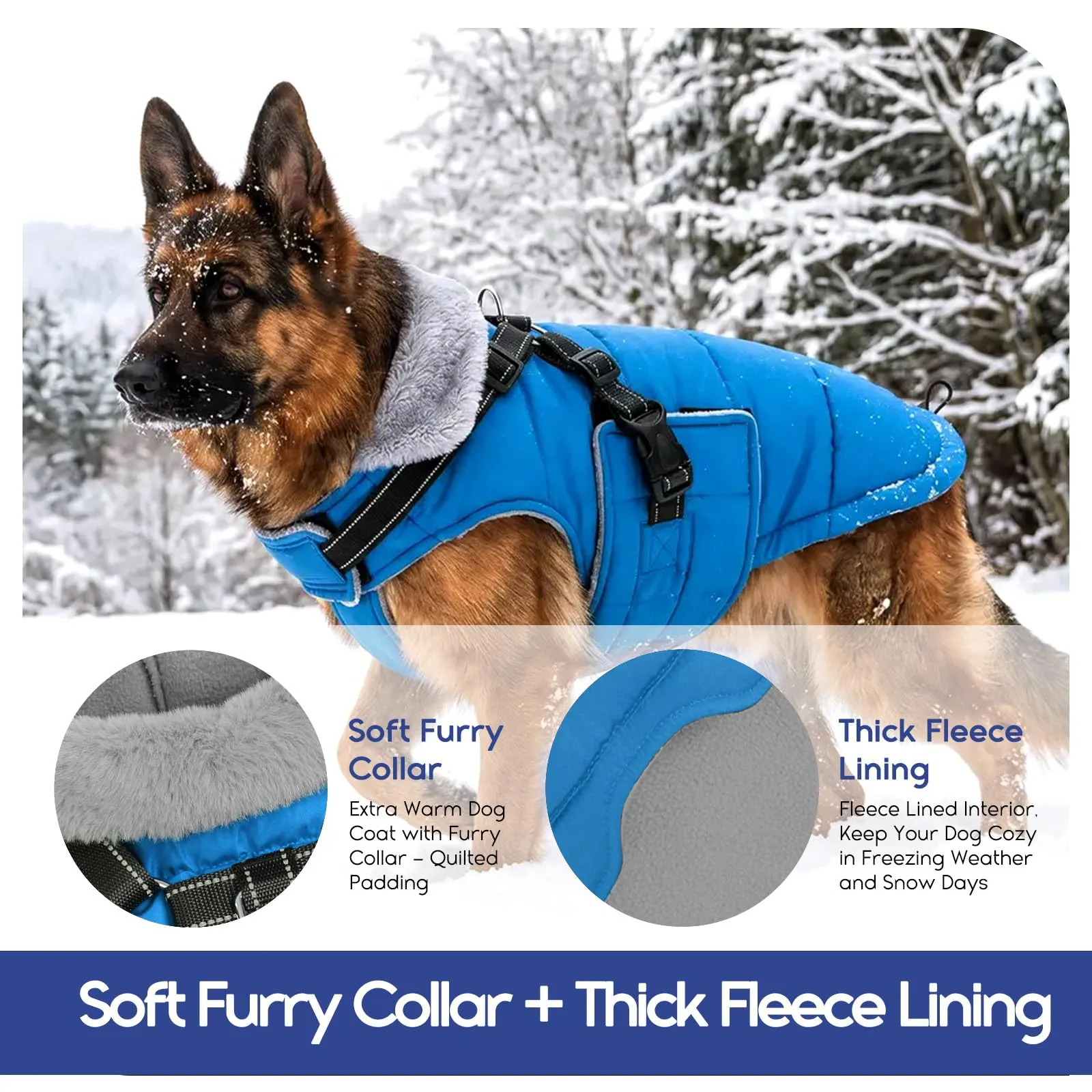 ASENKU Cappottino Impermeabile per Cane, Taglia 2XL - immagine 3