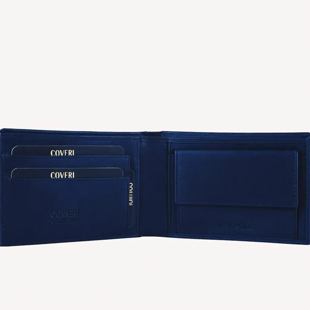 COVERI COLLECTION Portafoglio Uomo in Vera Pelle Blu - immagine 4
