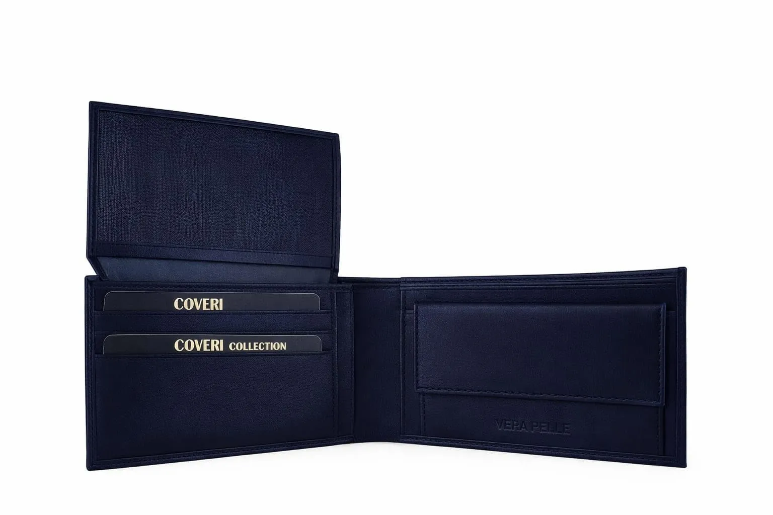 COVERI COLLECTION Portafoglio Uomo in Vera Pelle Blu - immagine 6