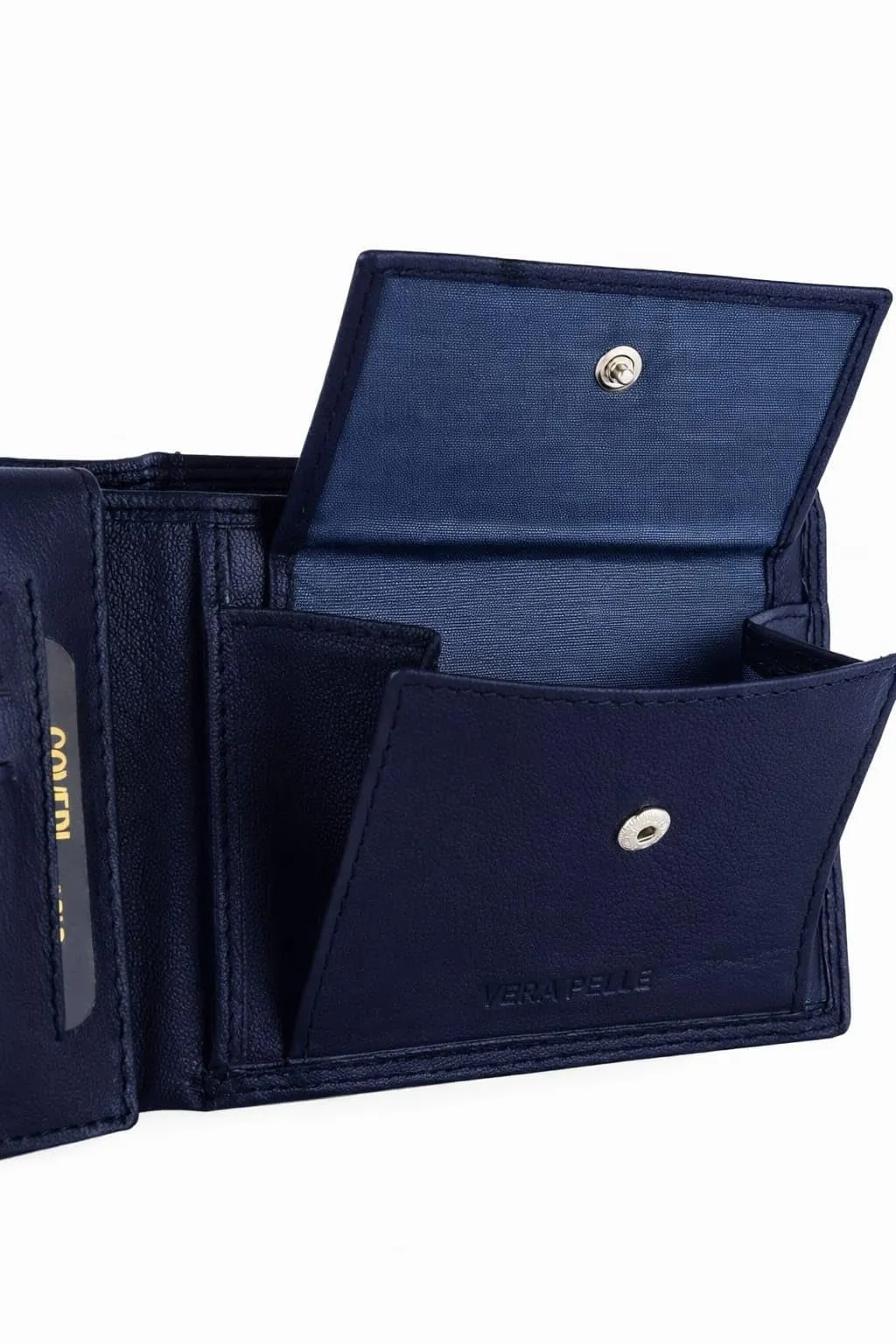 COVERI COLLECTION Portafoglio Uomo in Vera Pelle Blu - immagine 8