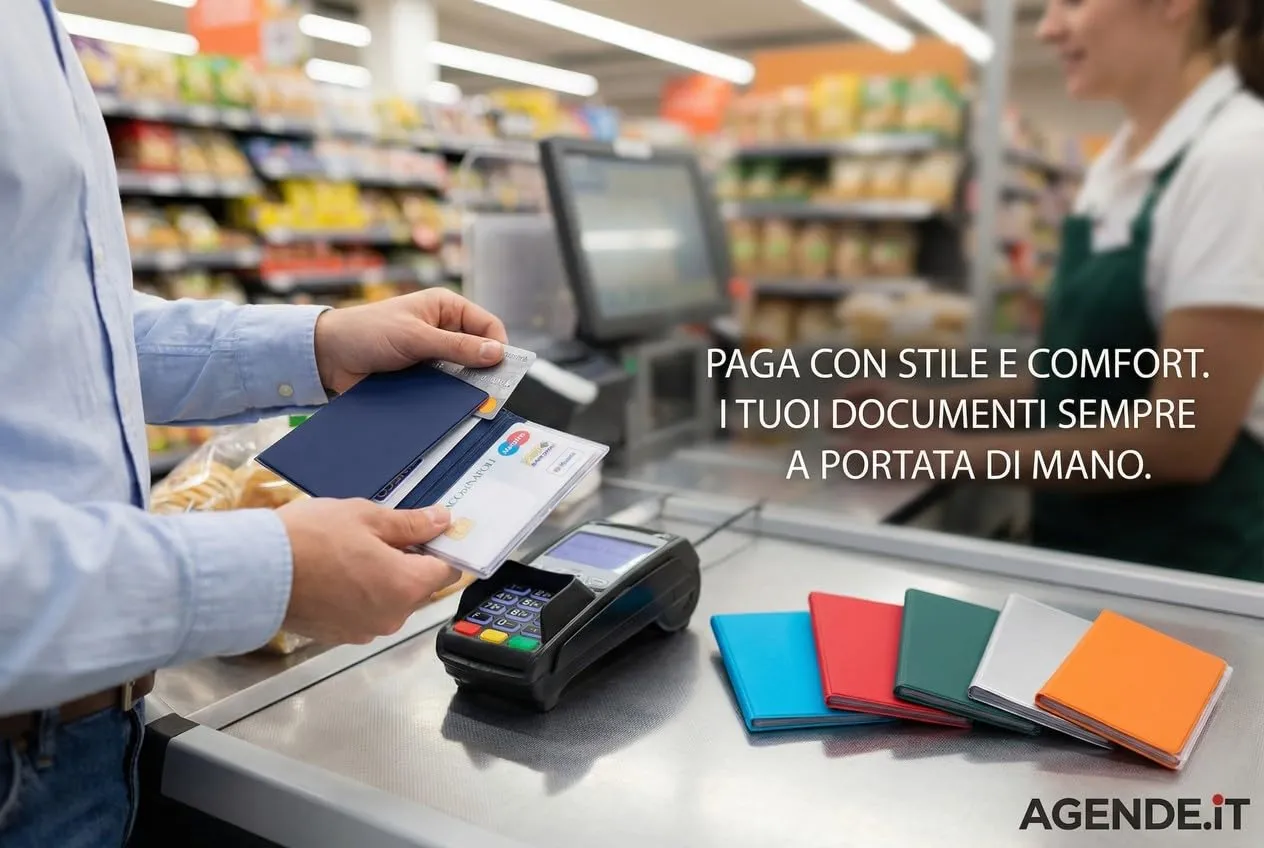 Agendepoint.it Porta Card e Tessere Magnetiche, 3 Tasche, Tessuto Gommoso, 2 Pezzi - immagine 3