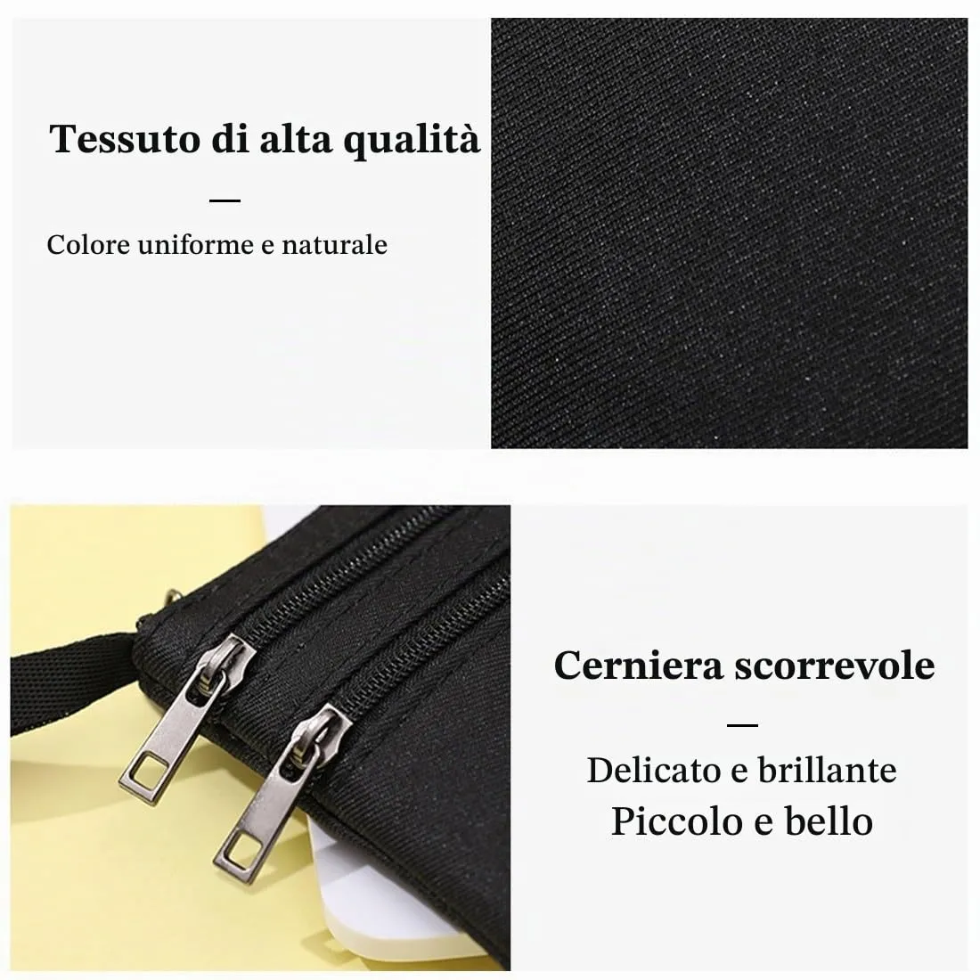 XENQITO Portamonete Slim da Uomo con Portachiavi, Mini Borsa per Monete e Banconote - immagine 3