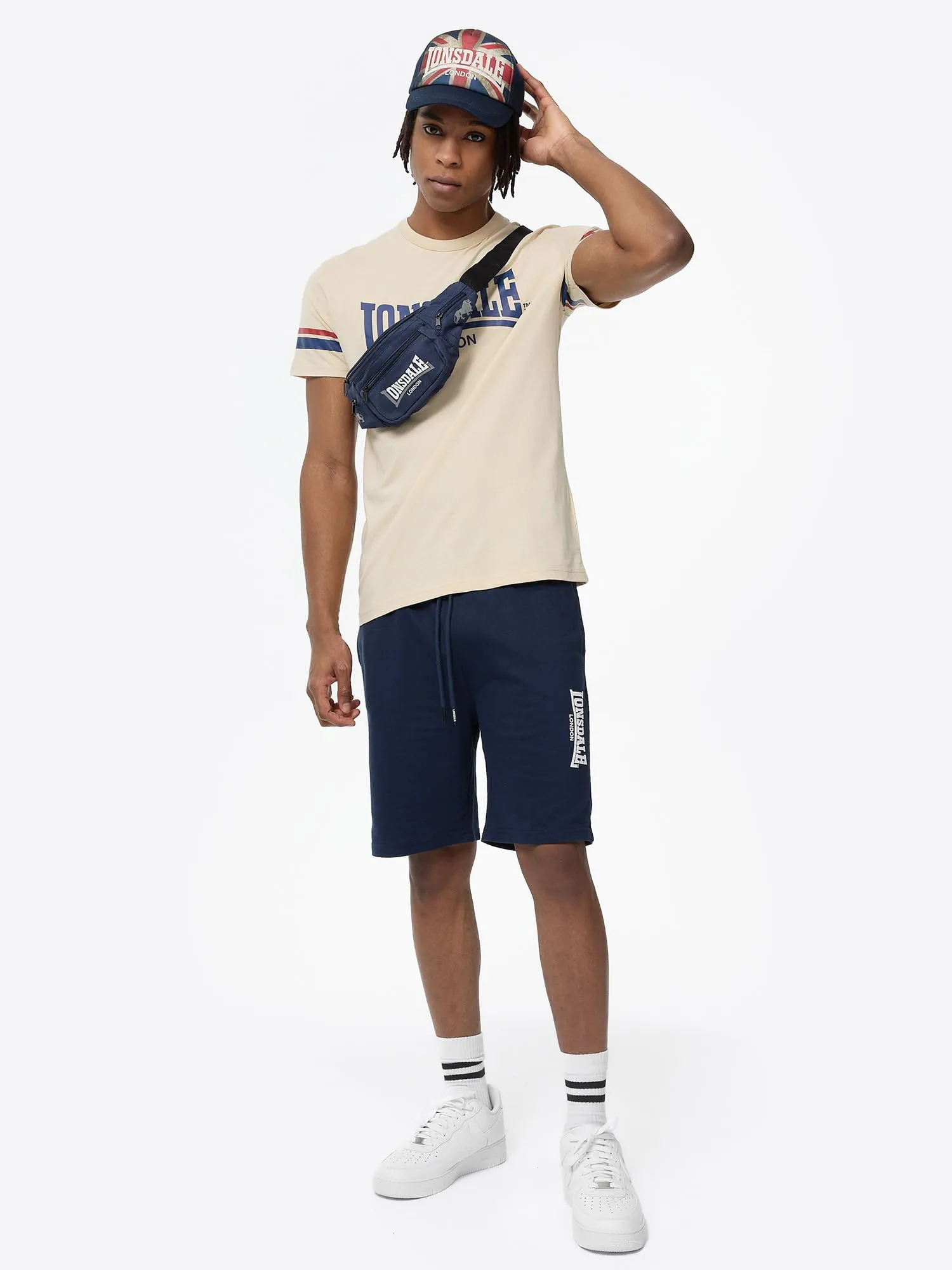 Lonsdale Hip Bag - Navy/Grey/White - One Size - immagine 2