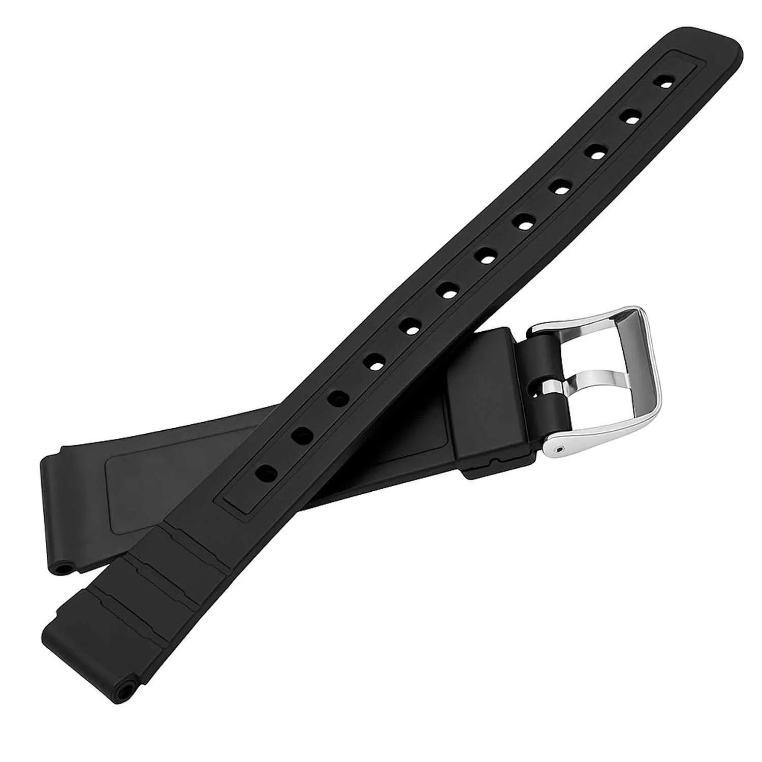OcioDual Cinturino di Ricambio in Gomma Resina per Casio F91W F-91W, Nero - immagine 7