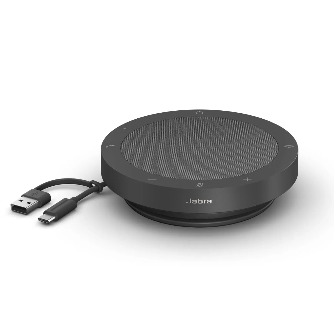 Jabra Speak2 40 Speakerphone, 4 Noise-Canceling Microphones, 50mm Full-Range Speaker, USB-A and USB-C, Dark Grey - immagine 1