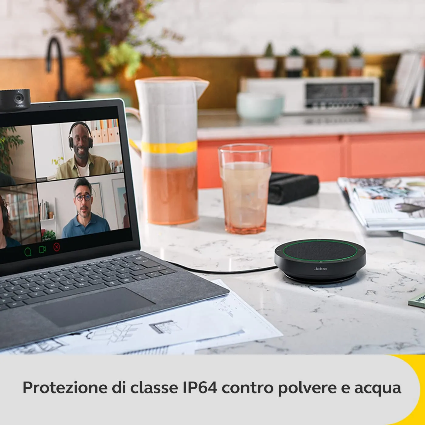 Jabra Speak2 40 Speakerphone, 4 Noise-Canceling Microphones, 50mm Full-Range Speaker, USB-A and USB-C, Dark Grey - immagine 11