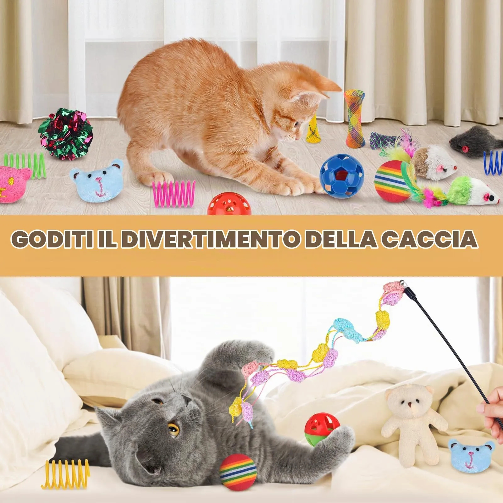 QUOZUO Giocattoli Interattivi per Gatti, 32 Pezzi - immagine 5